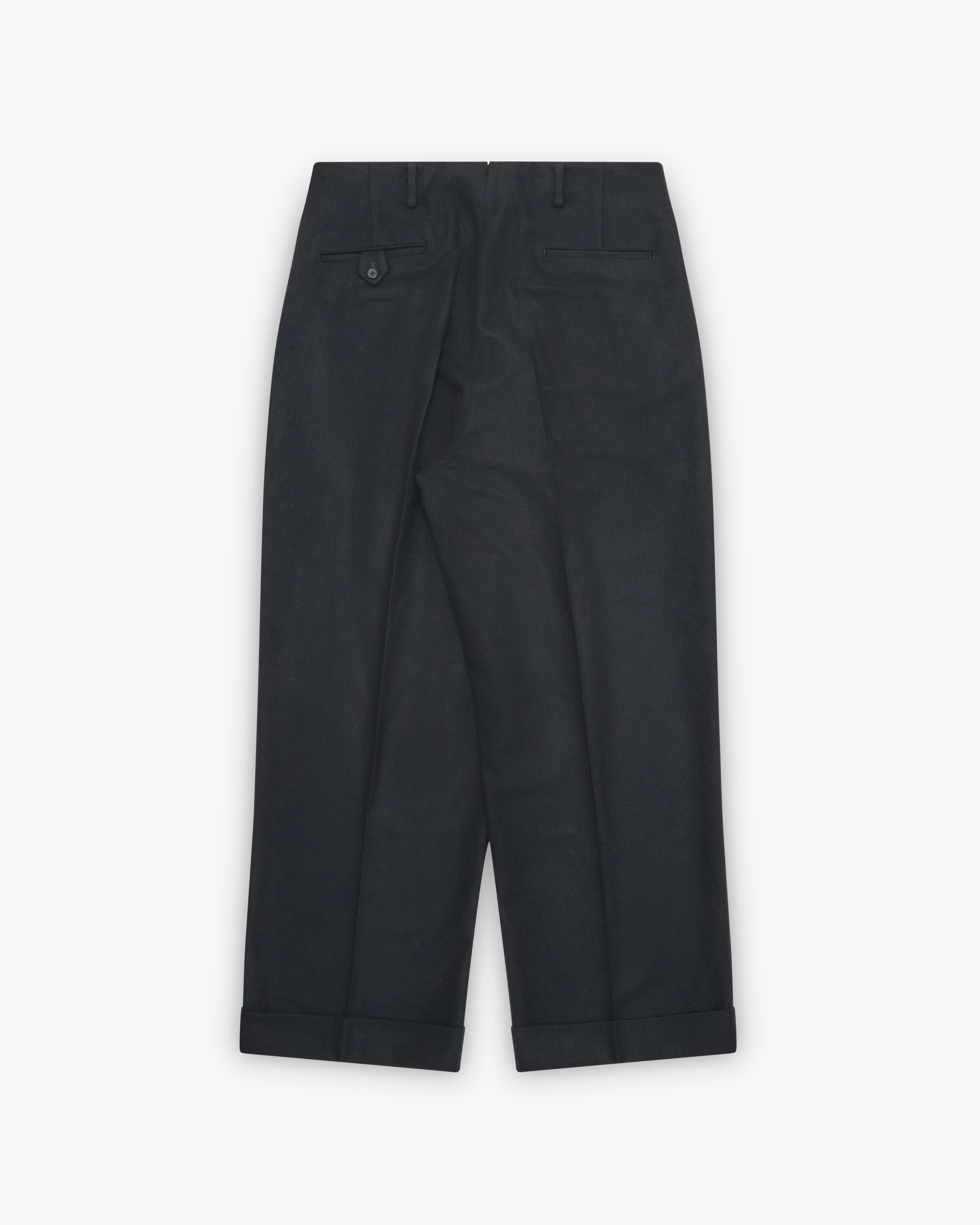 A.Presse - Men's Wide Tapered Trousers - (Black) - Image 2