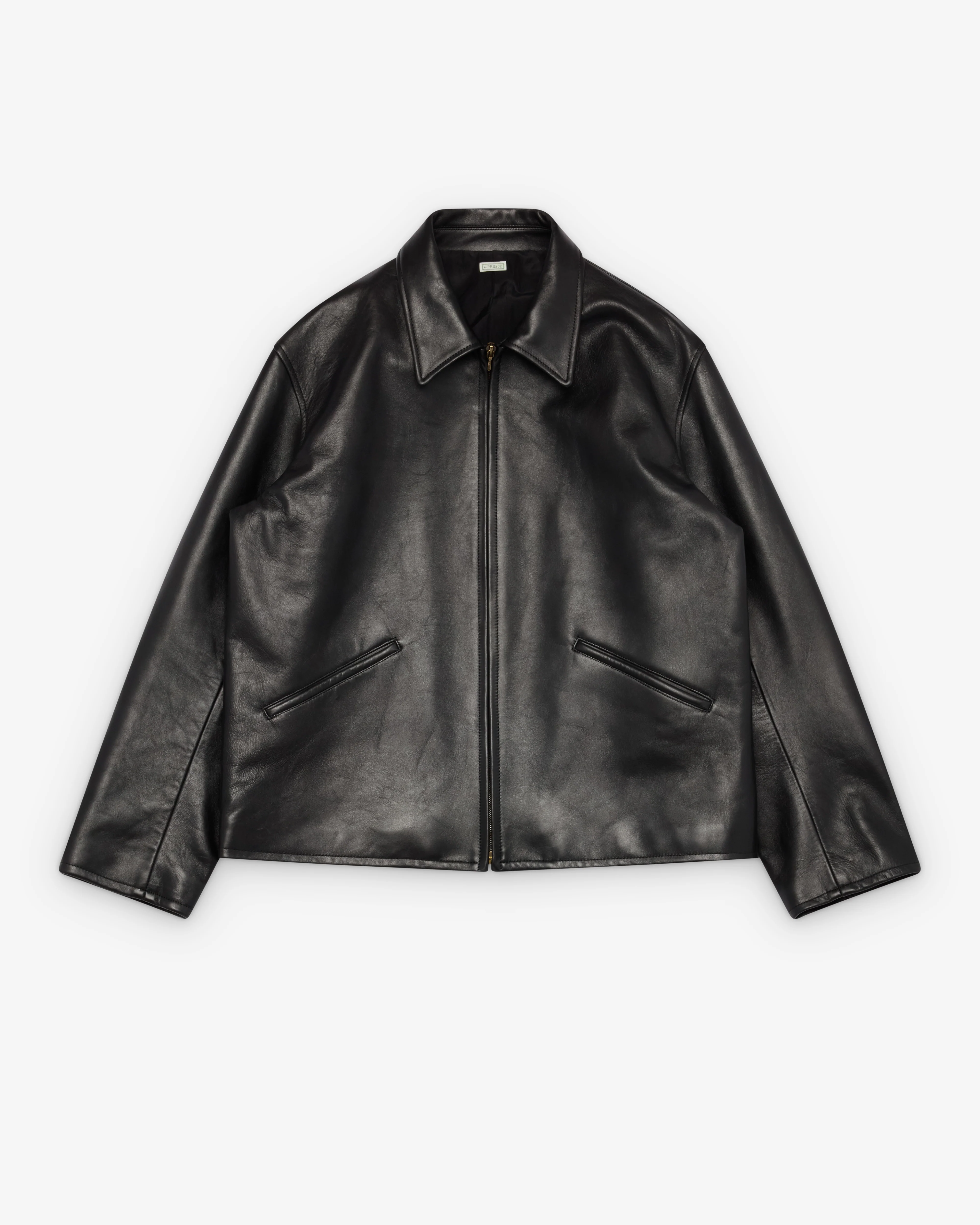 A.Presse - Men's Leather Sports Jacket - (Black)