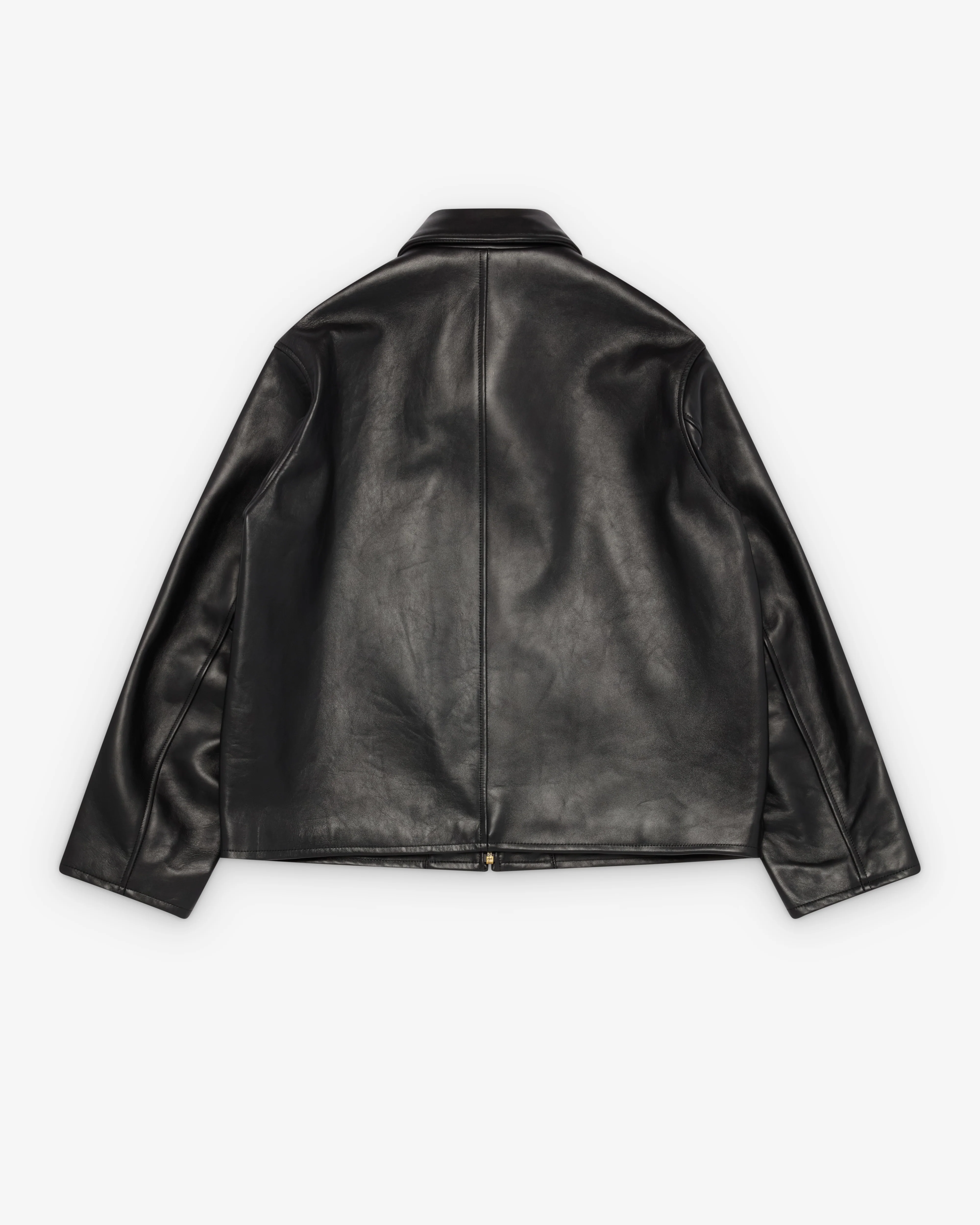 A.Presse - Men's Leather Sports Jacket - (Black) - Image 2