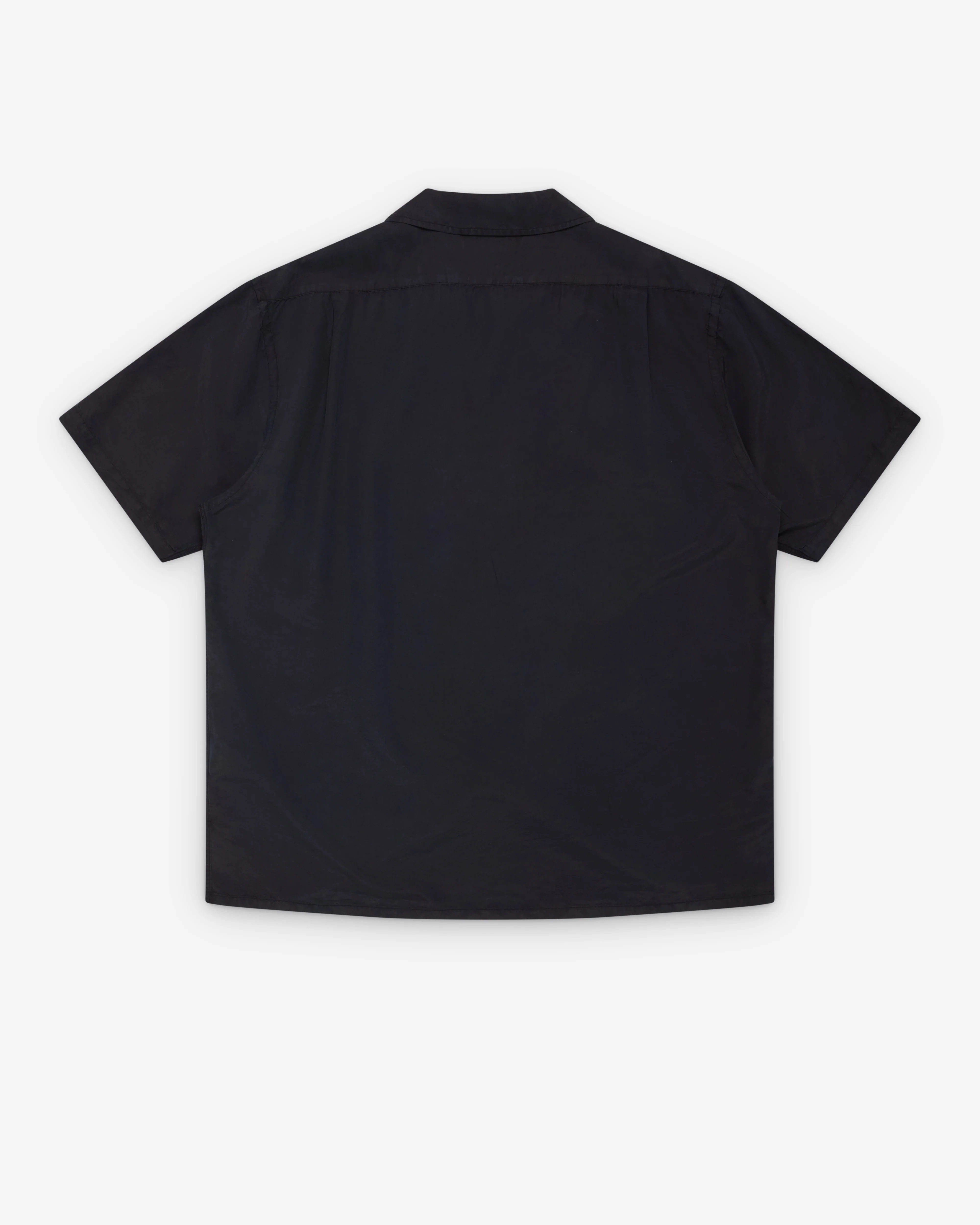 A.Presse - Men's Natural Dyed Silk S/S Shirt - (Black) - Image 2