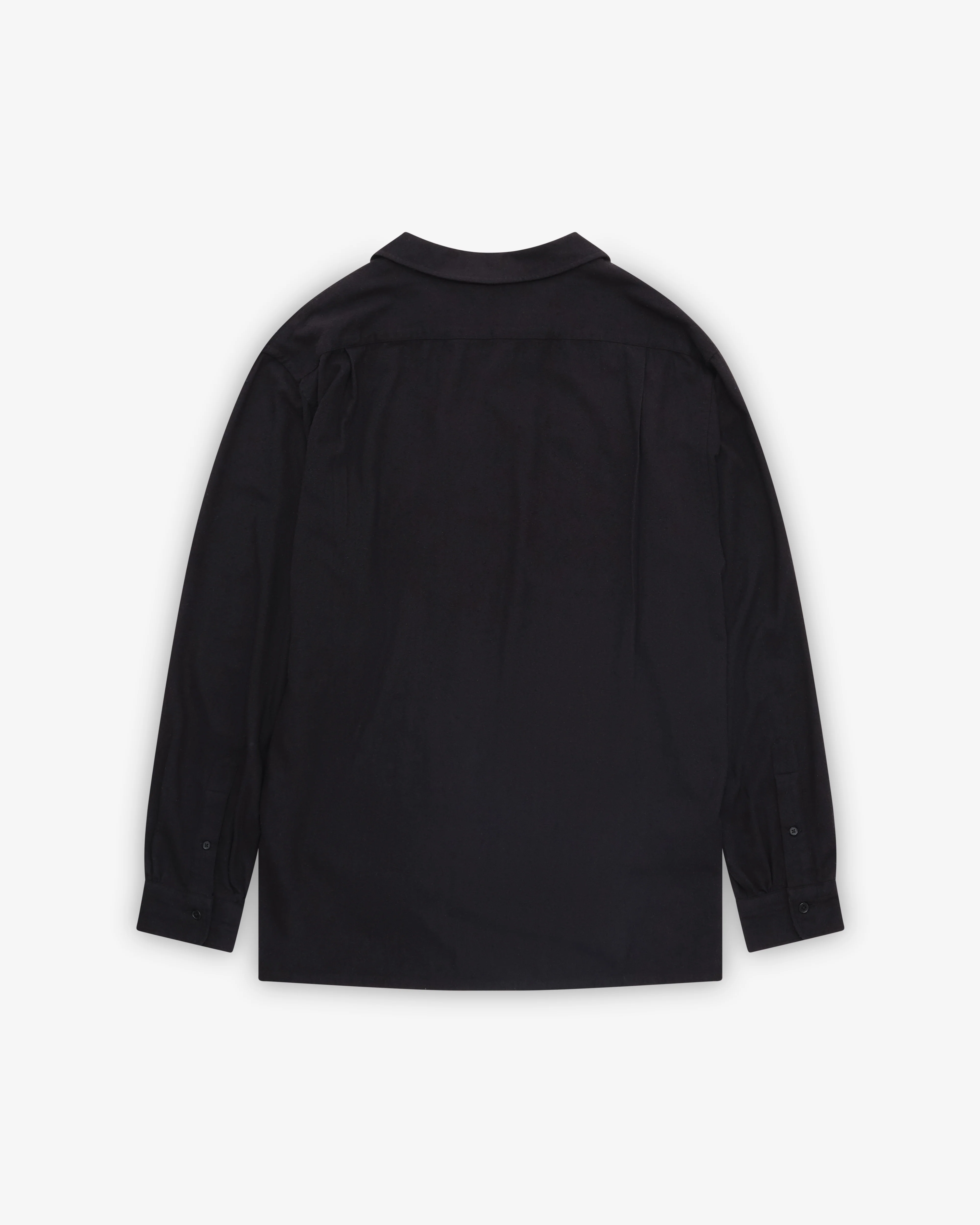 A.Presse - Men's Loop Collar Shirt - (Black) - Image 2
