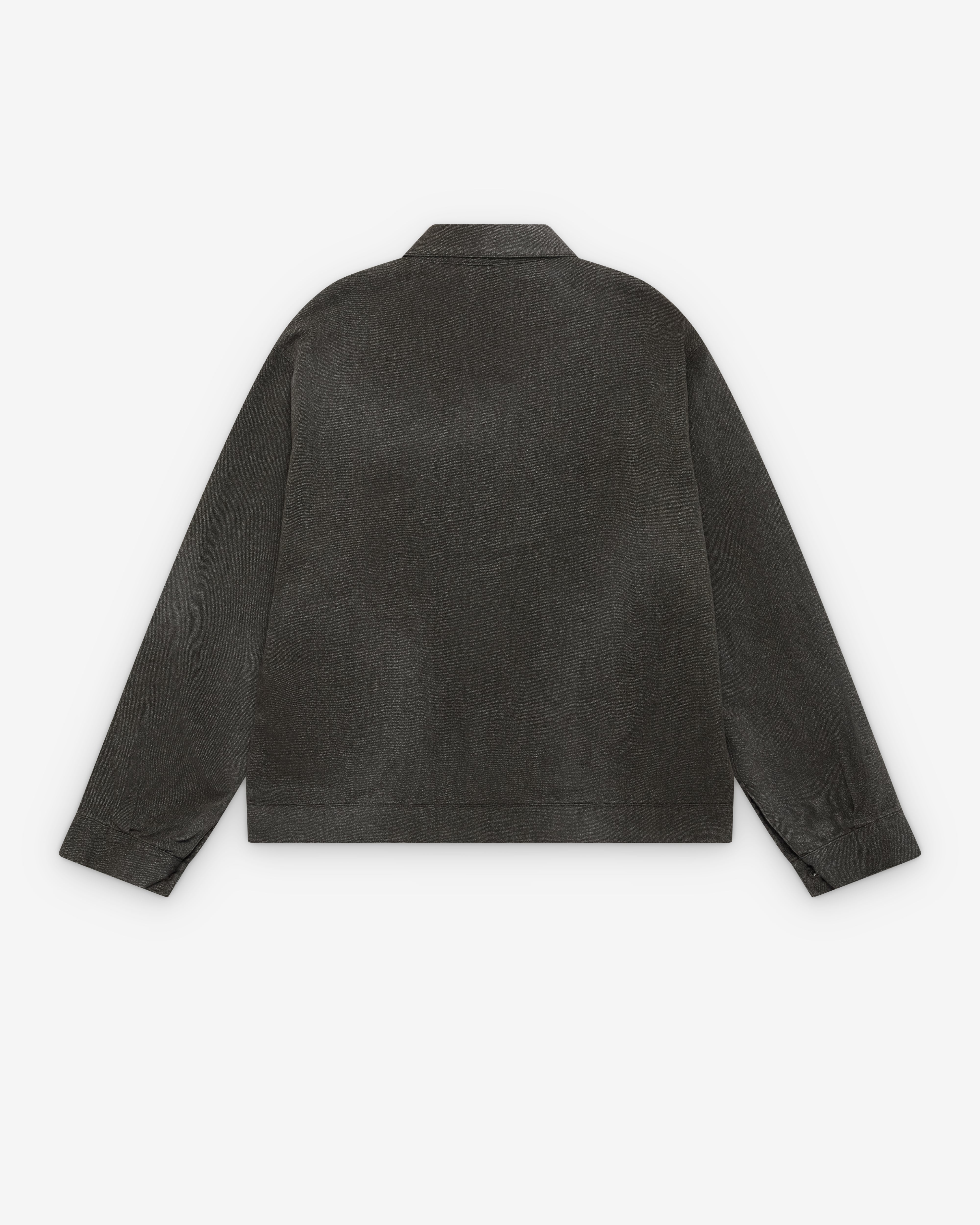 A.Presse - Men's Vintage Black Chambray Work Jacket - (Black) - Image 2