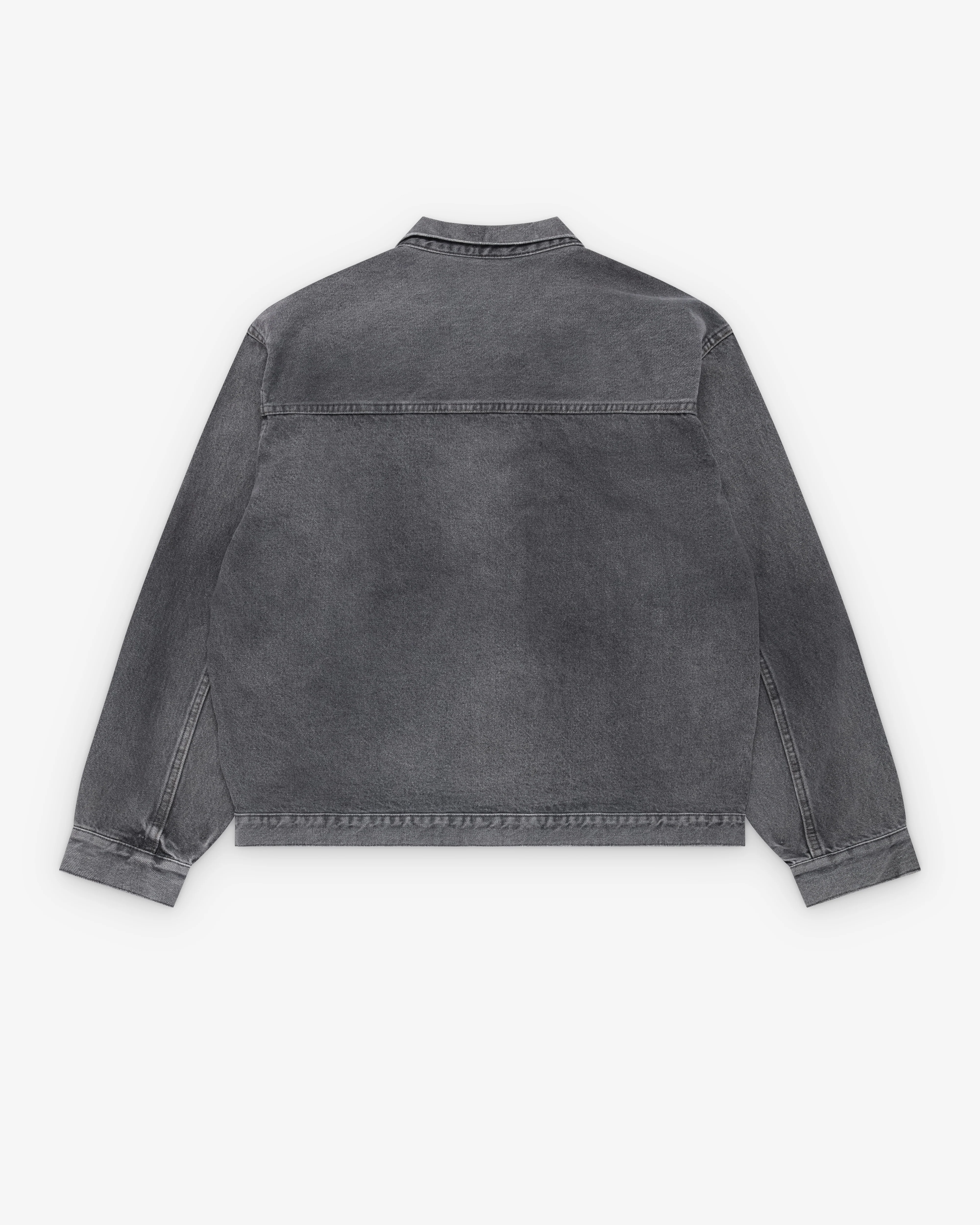 A.Presse - Men's Vintage Denim Jacket - (Gray) - Image 2