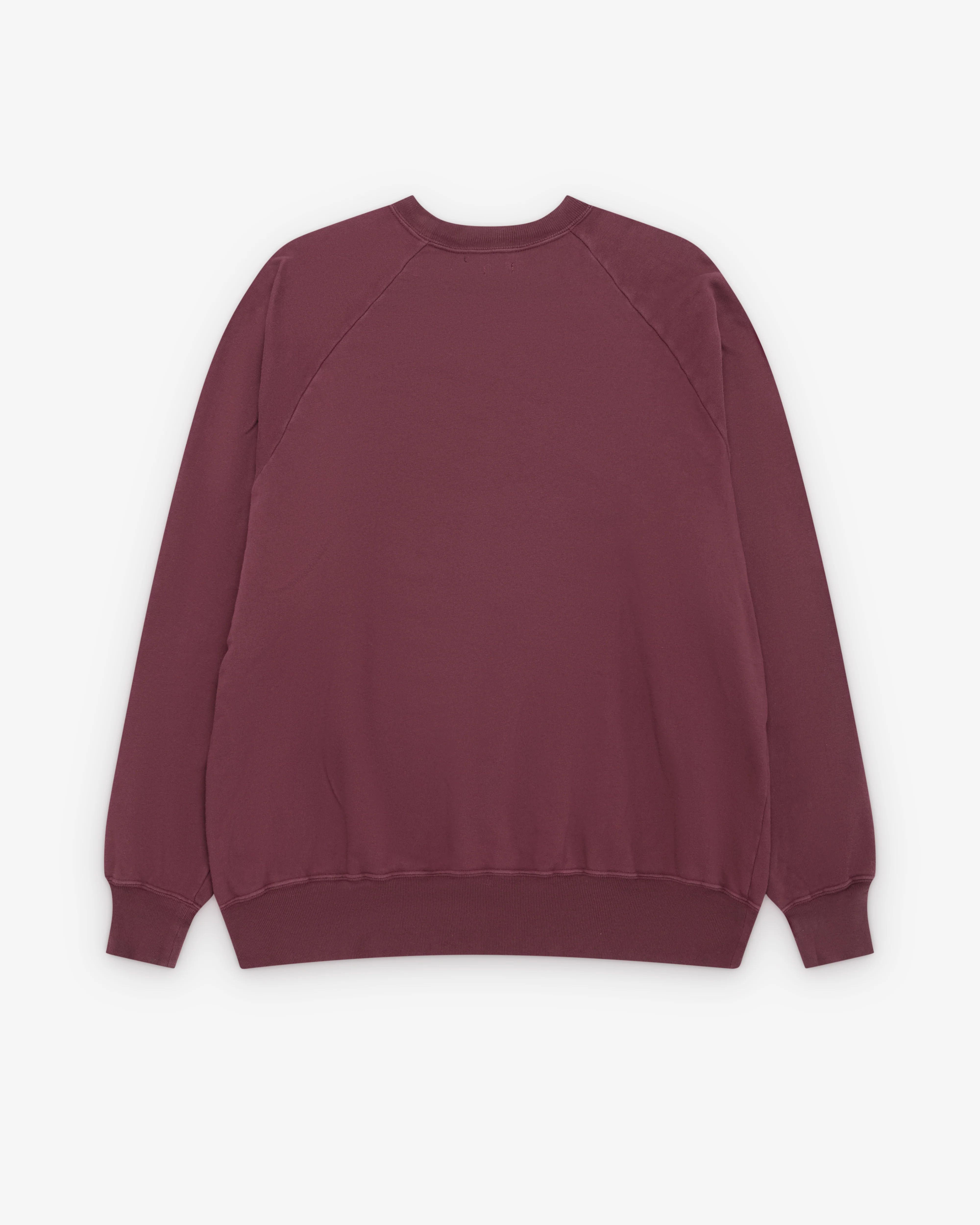 A.Presse - Men's Vintage Light Weight Sweatshirt - (Burgundy) - Image 2