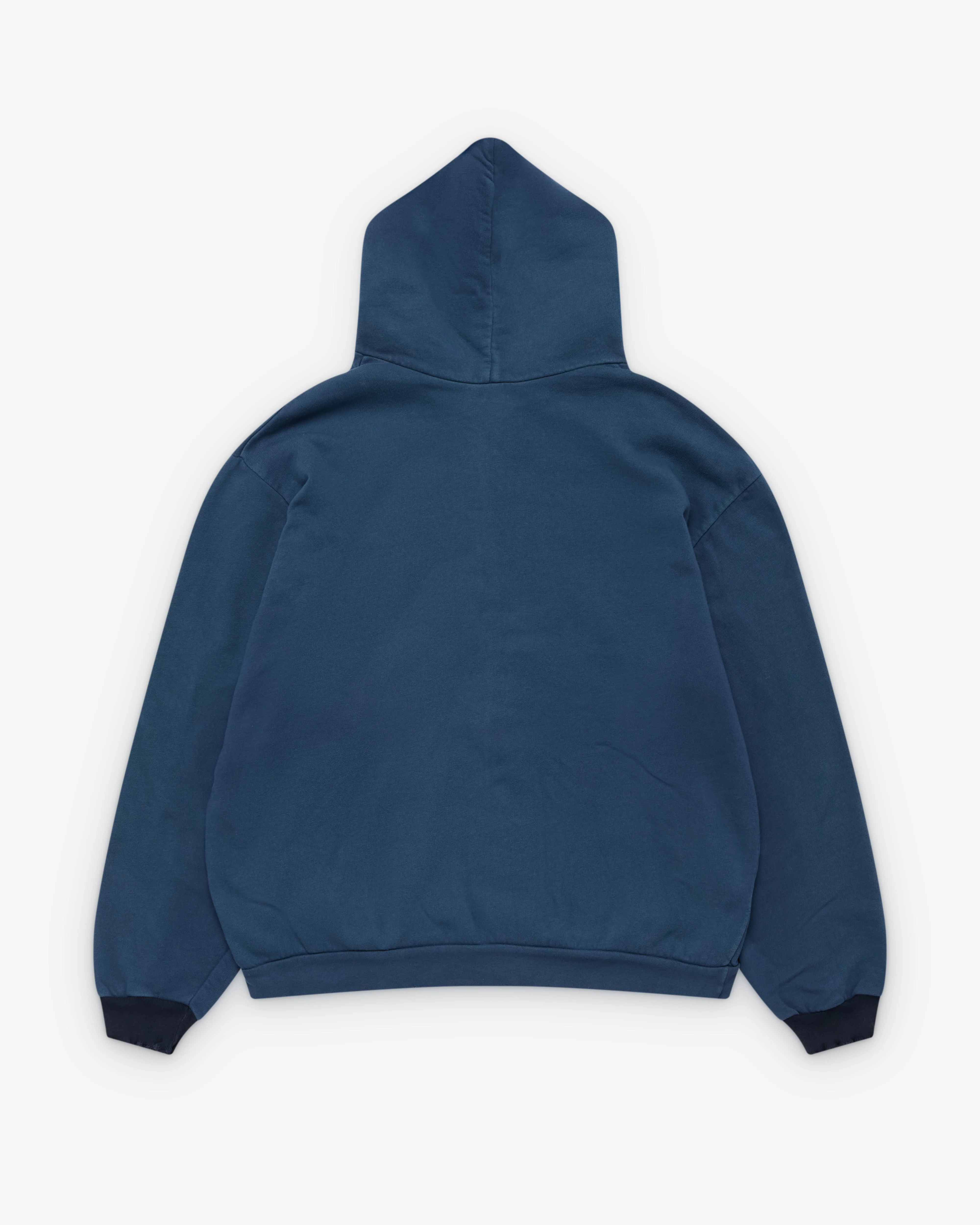 A.Presse - Men's Vintage Light Weight Zip Hoodie - (Blue) - Image 2