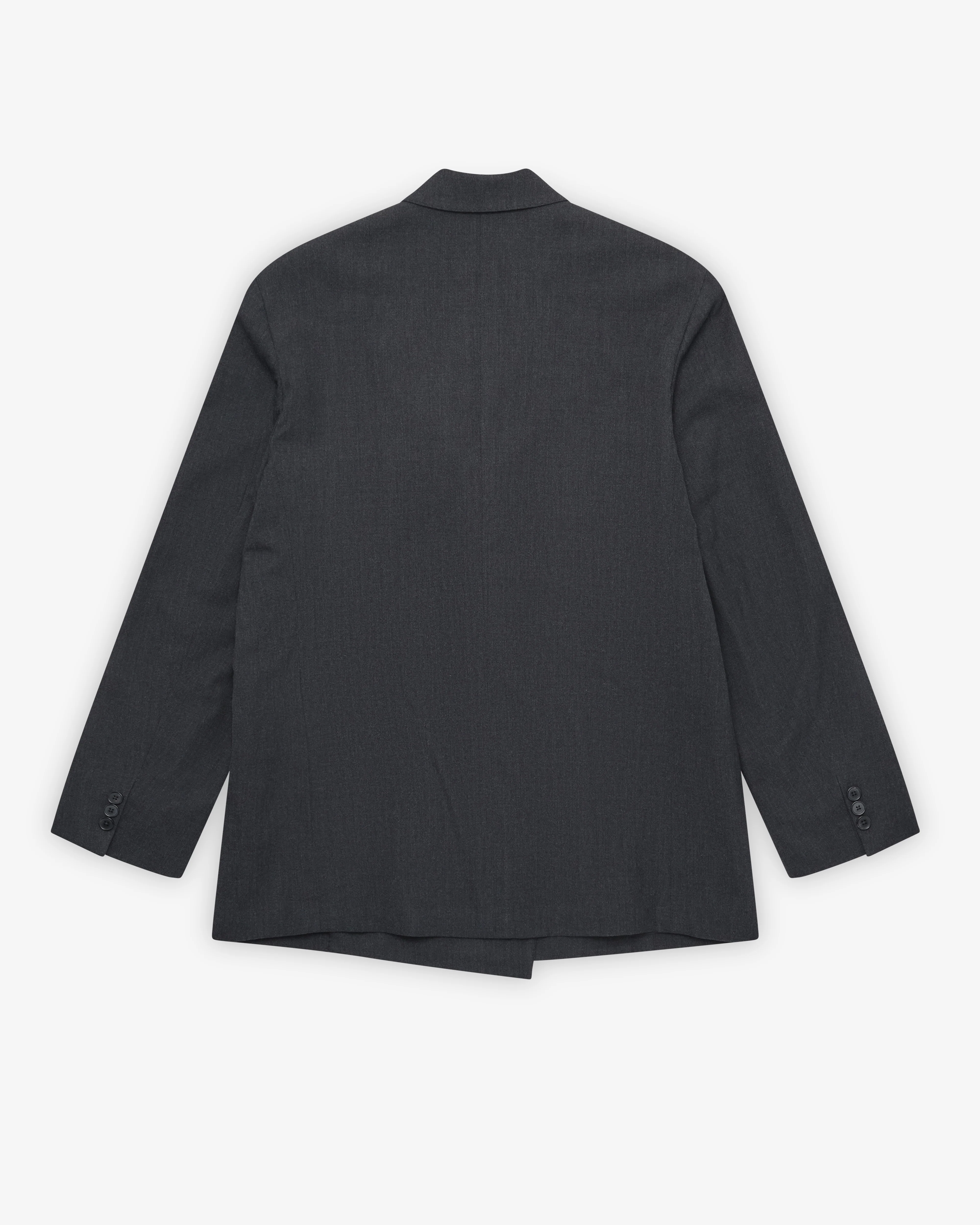 A.Presse - Men's Wool Double-Breasted Jacket - (Charcoal) - Image 2