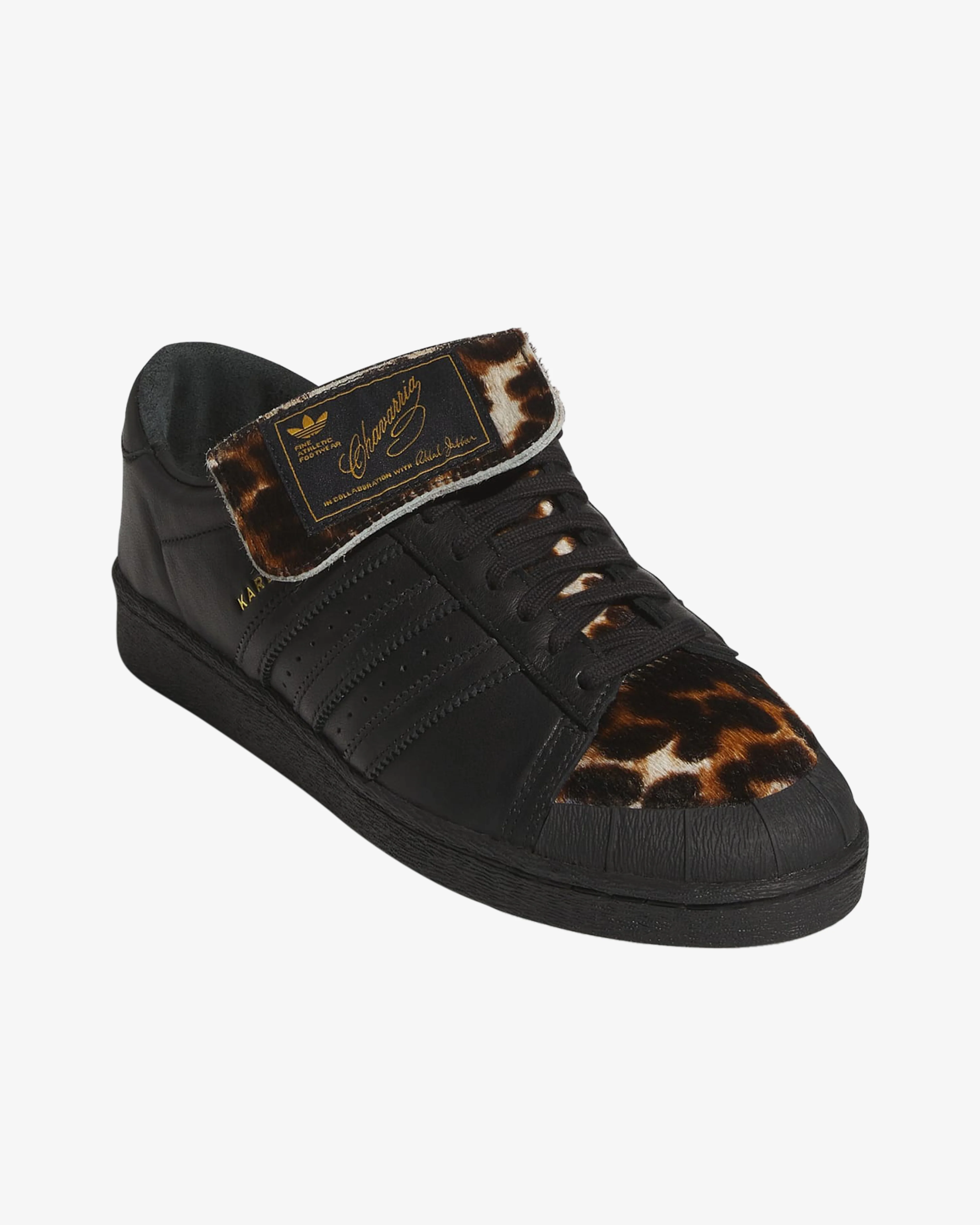 Adidas - Willy Chavarria Men's Jabbar Low Sneakers - (Black/Animal Print) - Image 5