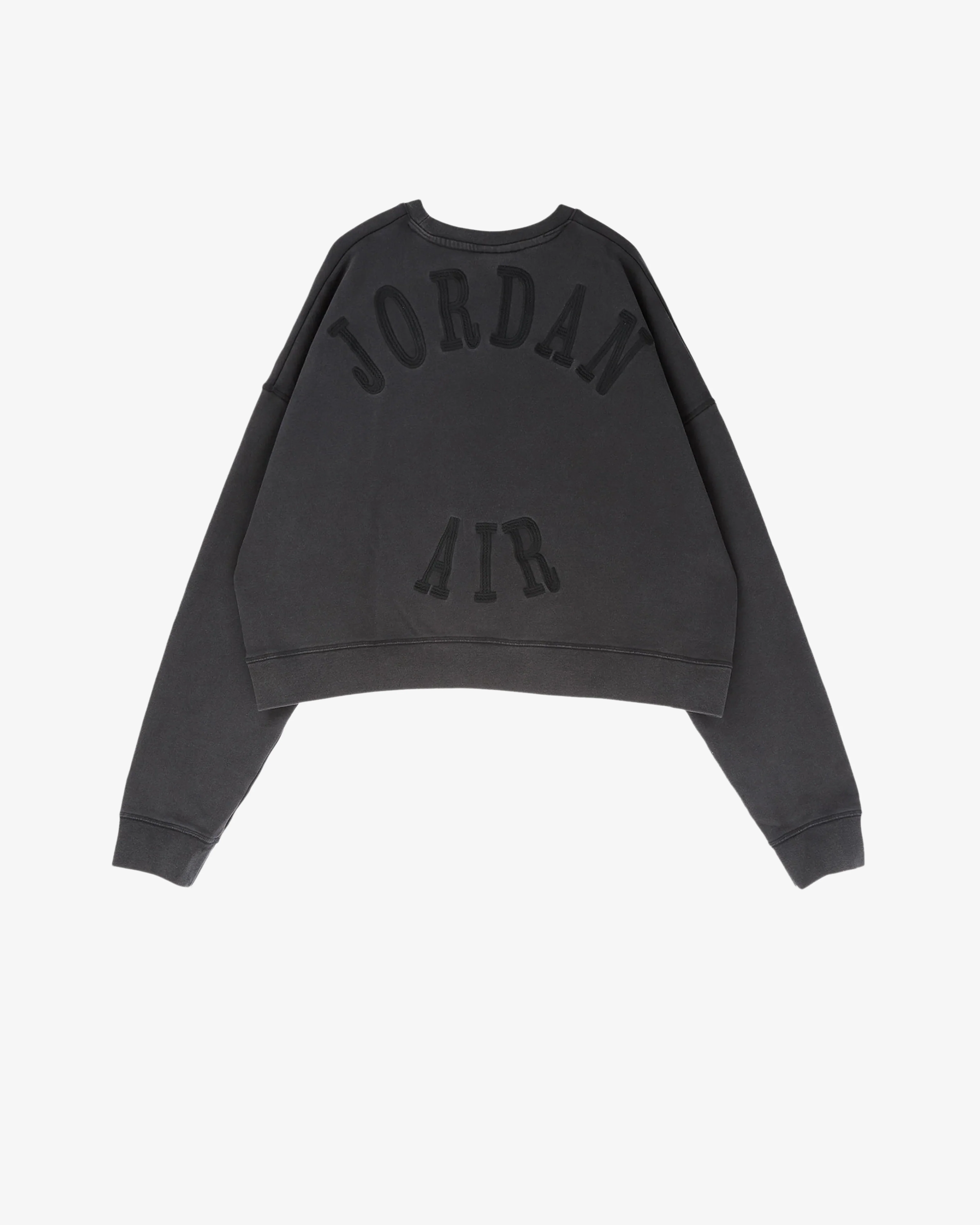 Nike - Men's Jordan X IH Cropped Fleece Crew-Neck Sweatshirt - (Black) - Image 2