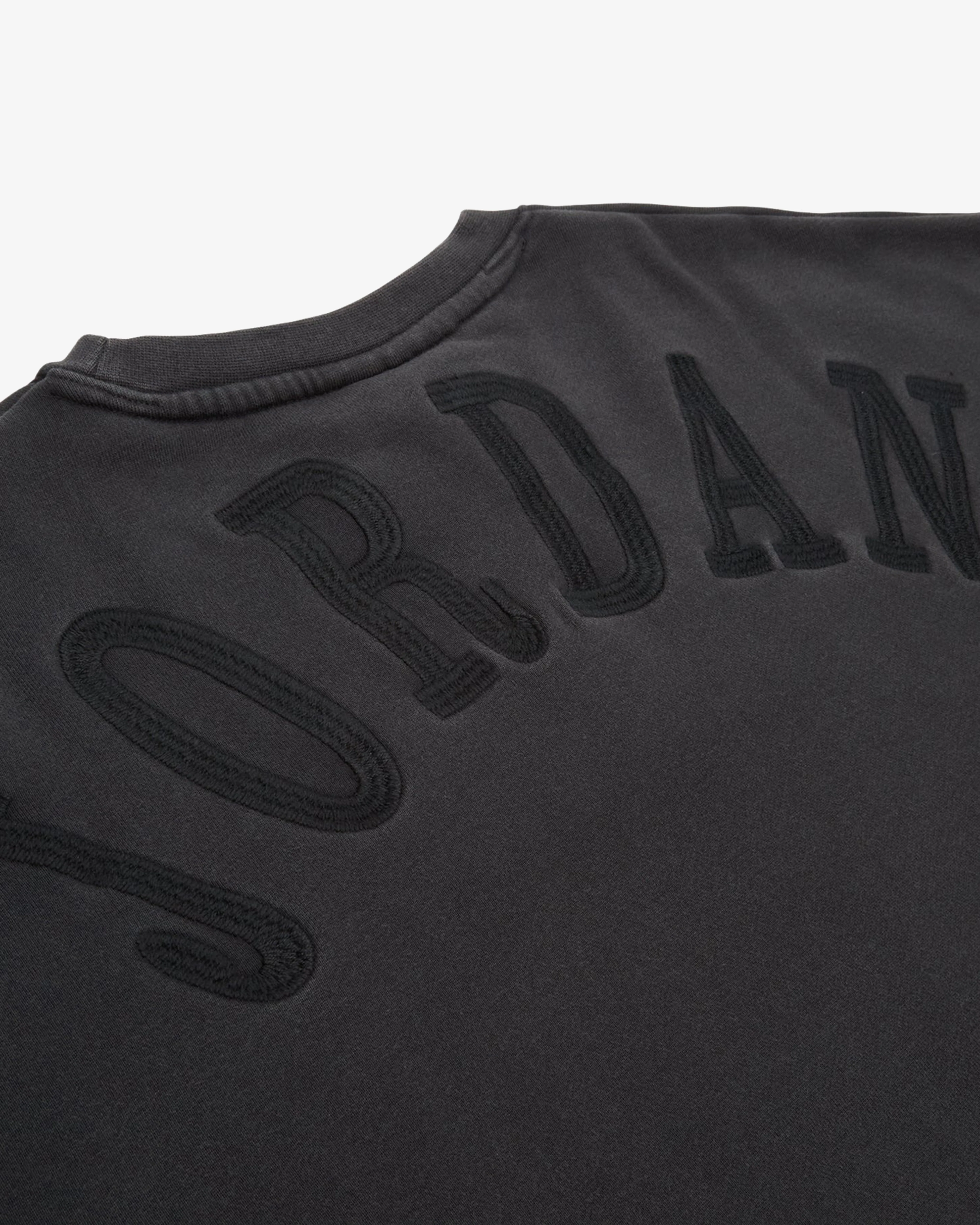 Nike - Men's Jordan X IH Cropped Fleece Crew-Neck Sweatshirt - (Black) - Image 5