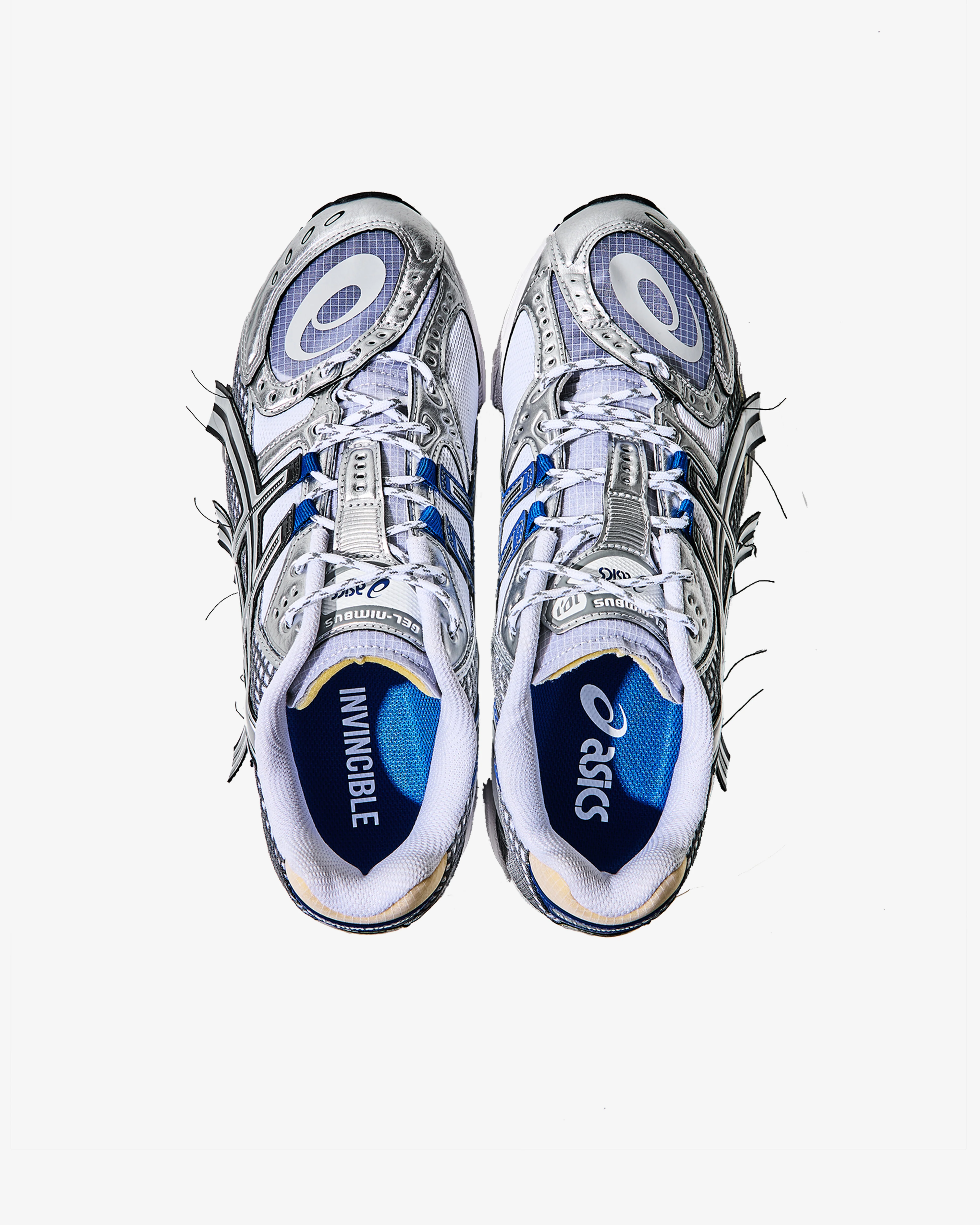 Asics - Men's Gel-Nimbus 10.1 Invincible Sneakers - (Silve/Blue) - Image 4