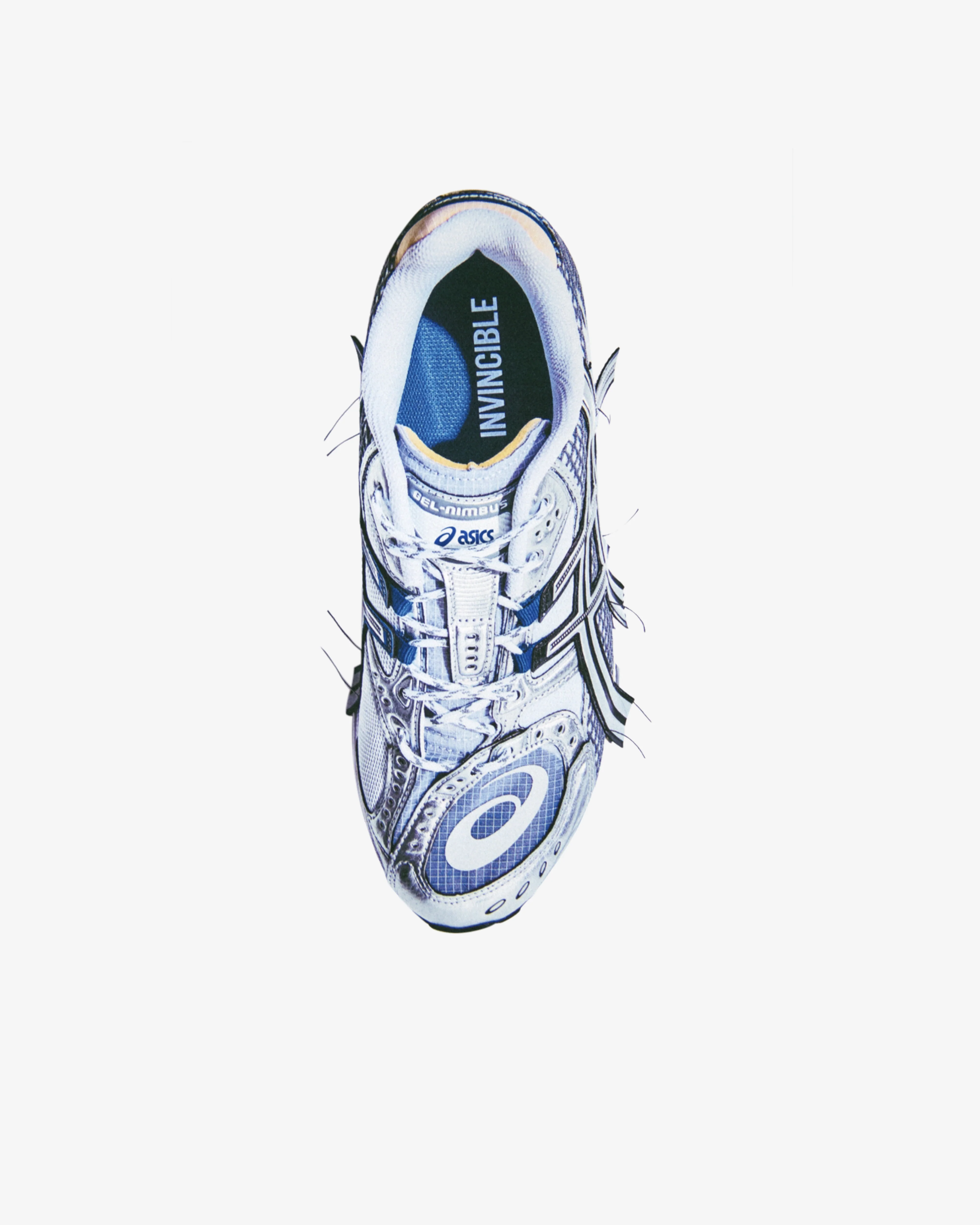 Asics - Men's Gel-Nimbus 10.1 Invincible Sneakers - (Silve/Blue) - Image 5