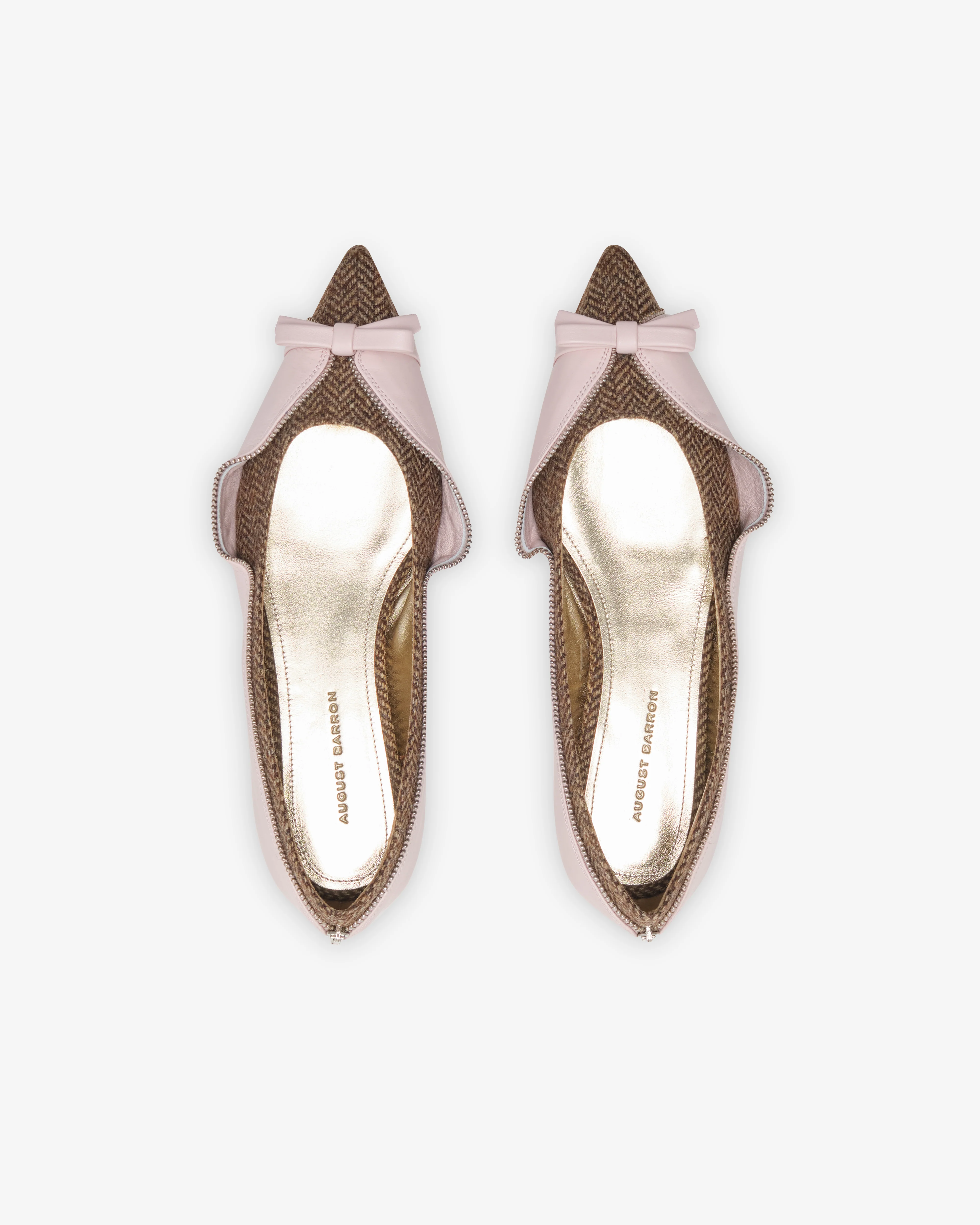 August Barron - Women's Unzipped Flat - (Pink/Brown) - Image 4