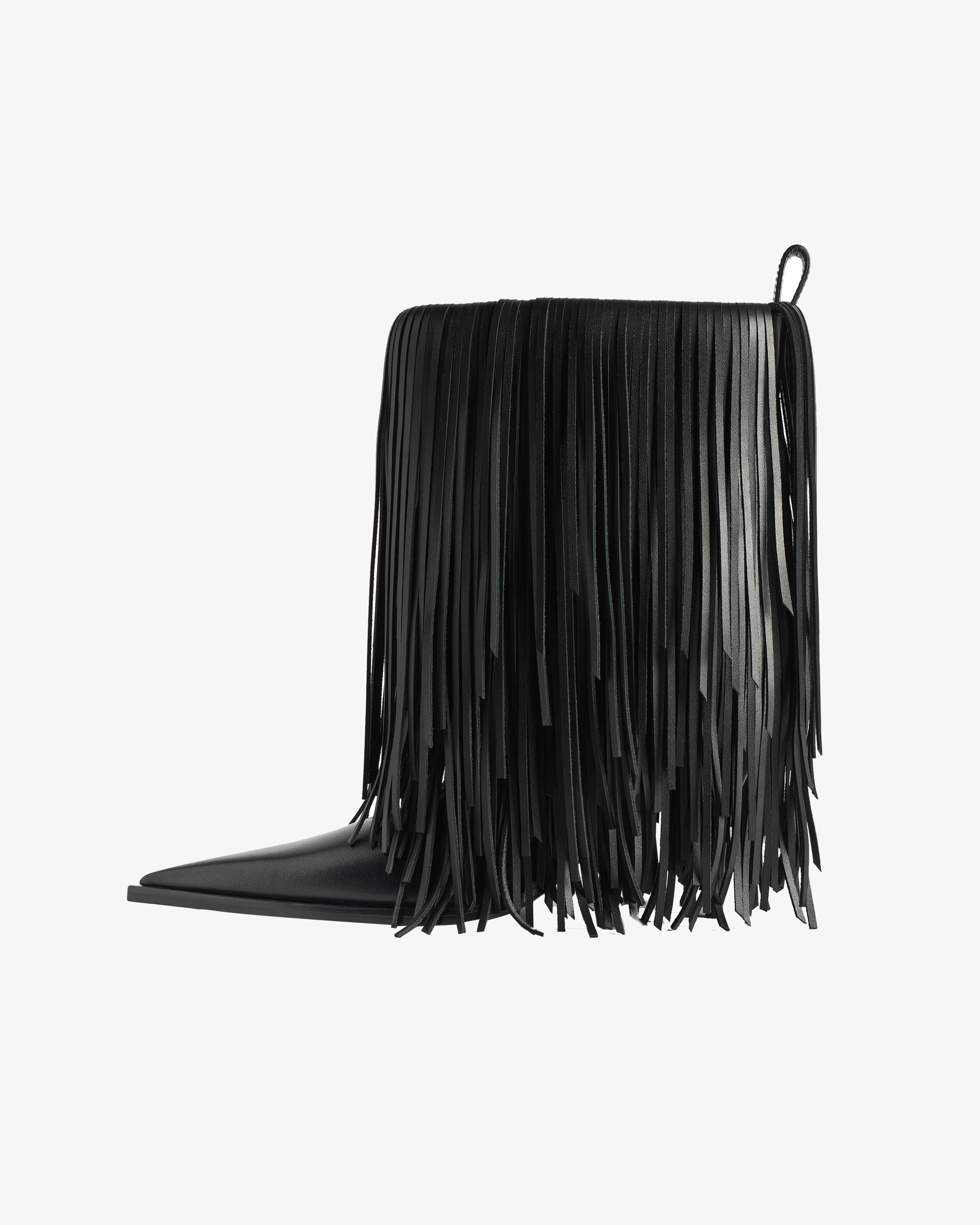 Balenciaga - Women's Avenue Fringe Bootie - (Black) - Image 4
