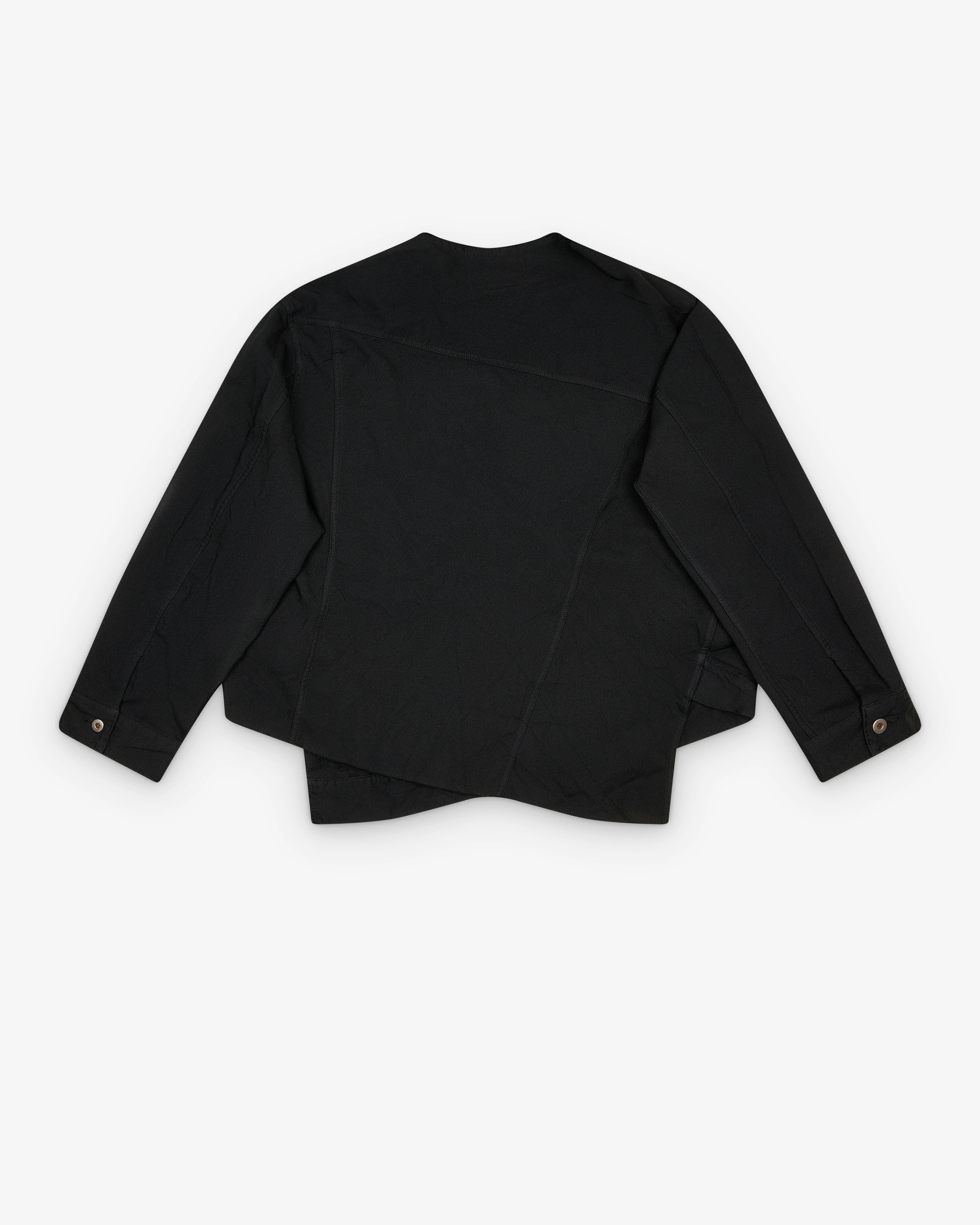 Black Comme des Garçons - Asymmetric Jacket - (Black) - Image 2