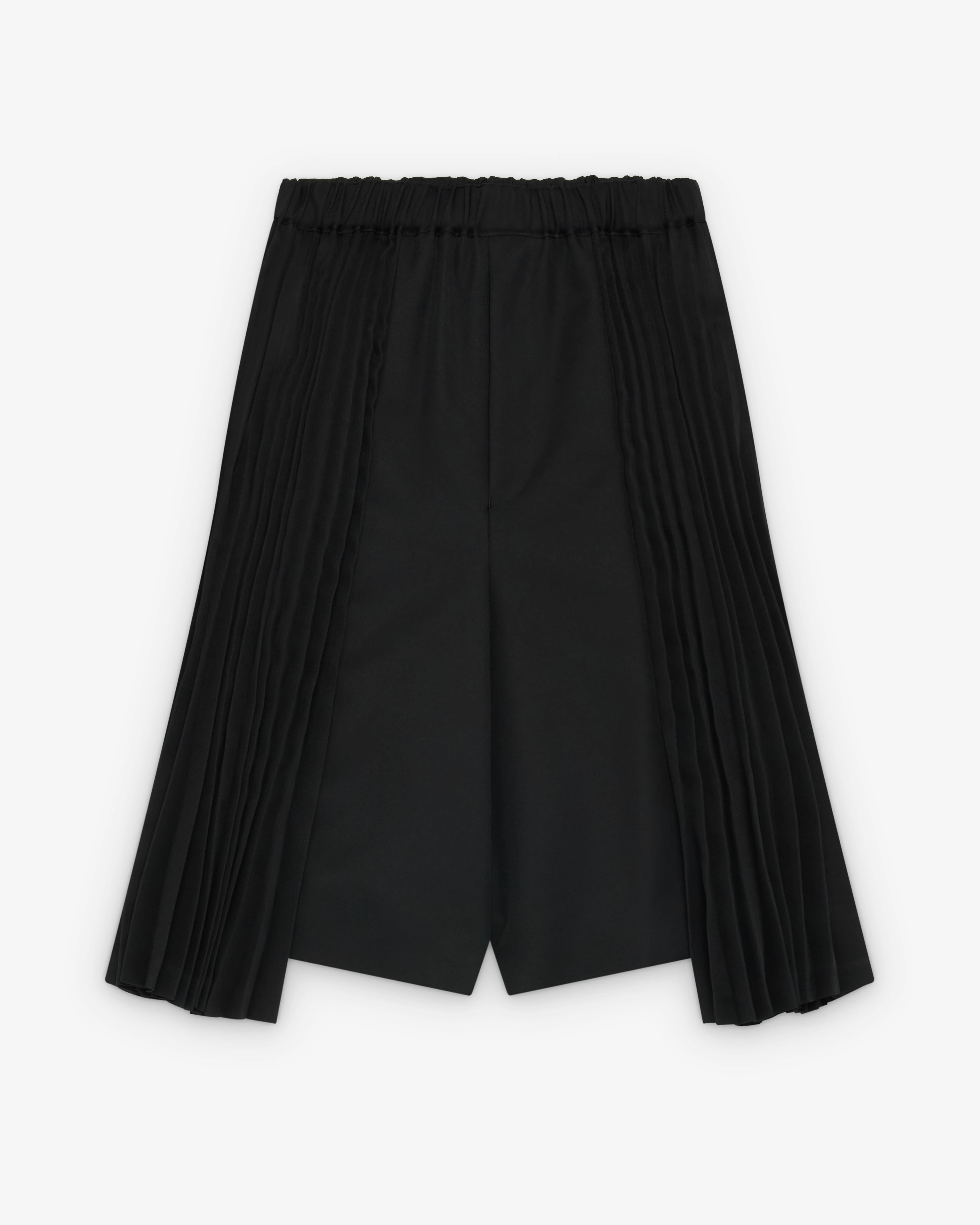 Black Comme des Garçons - Cropped Pleated Trousers - (Black) - Image 2