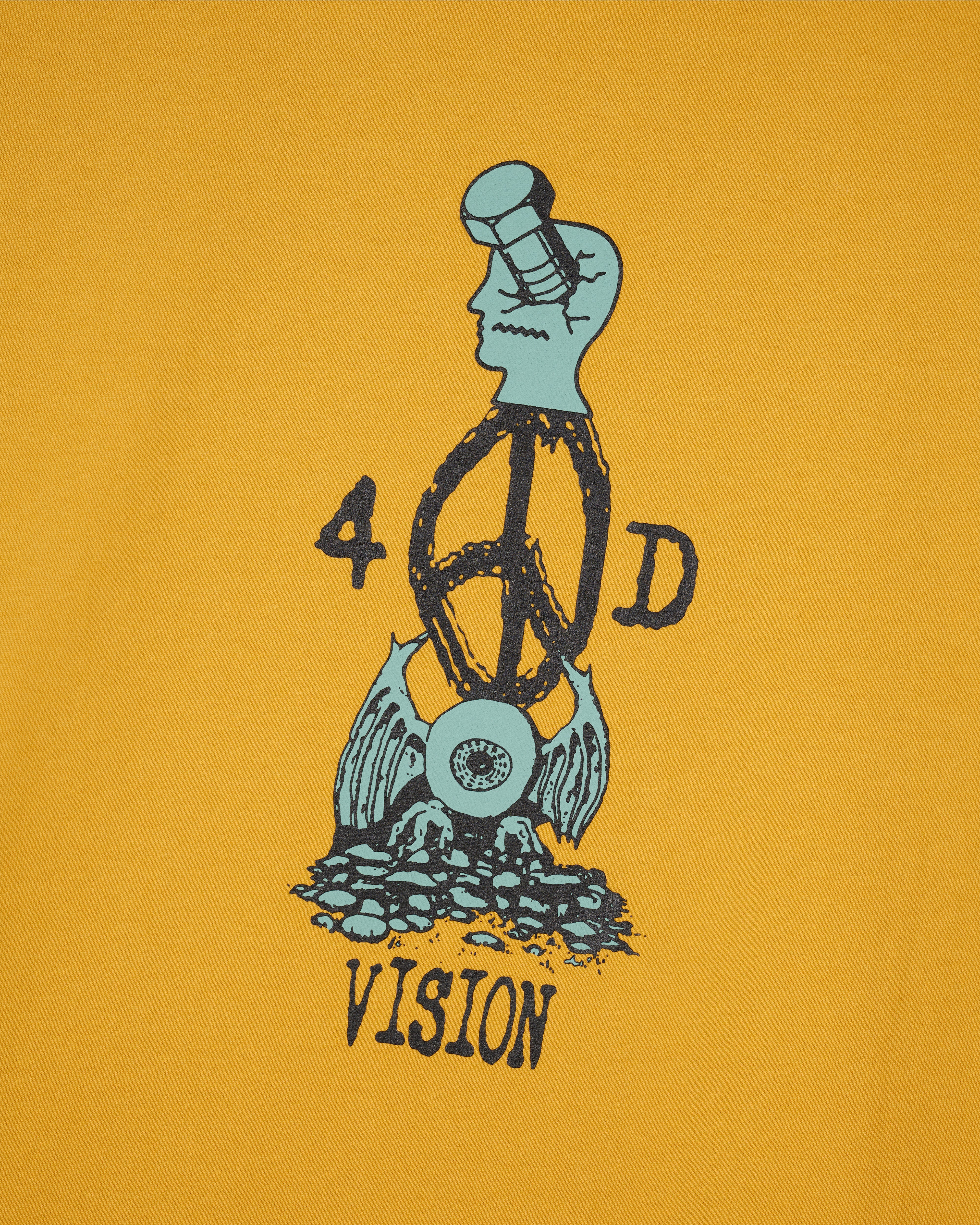 Brain Dead - Men's 4D Vision Totem T-Shirt - (Sand) - Image 3
