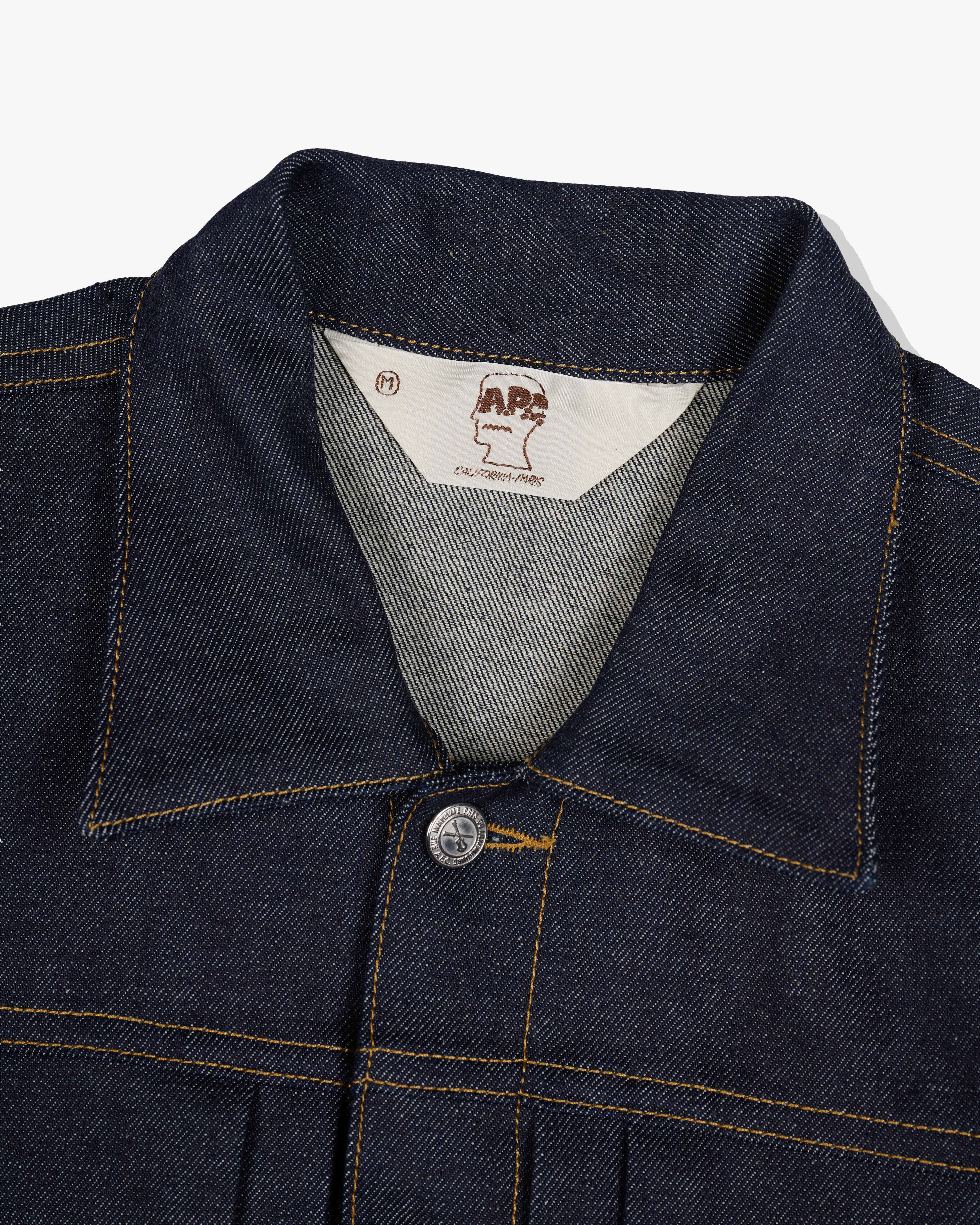 Brain Dead - A.P.C. Men's Trucker Jacket - (Indigo) - Image 3