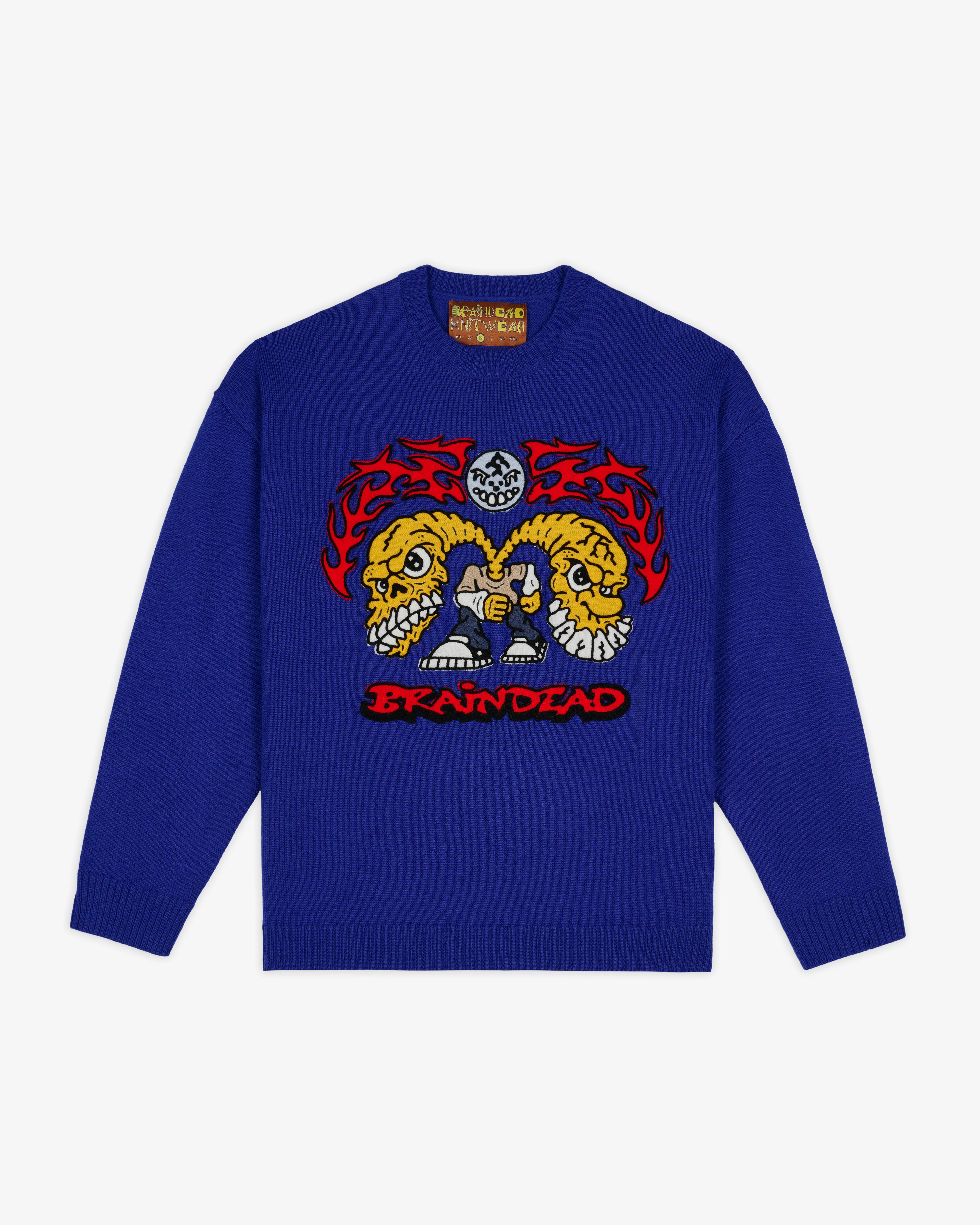 Brain Dead - Men's Bonecrusher Sweater - (Navy)