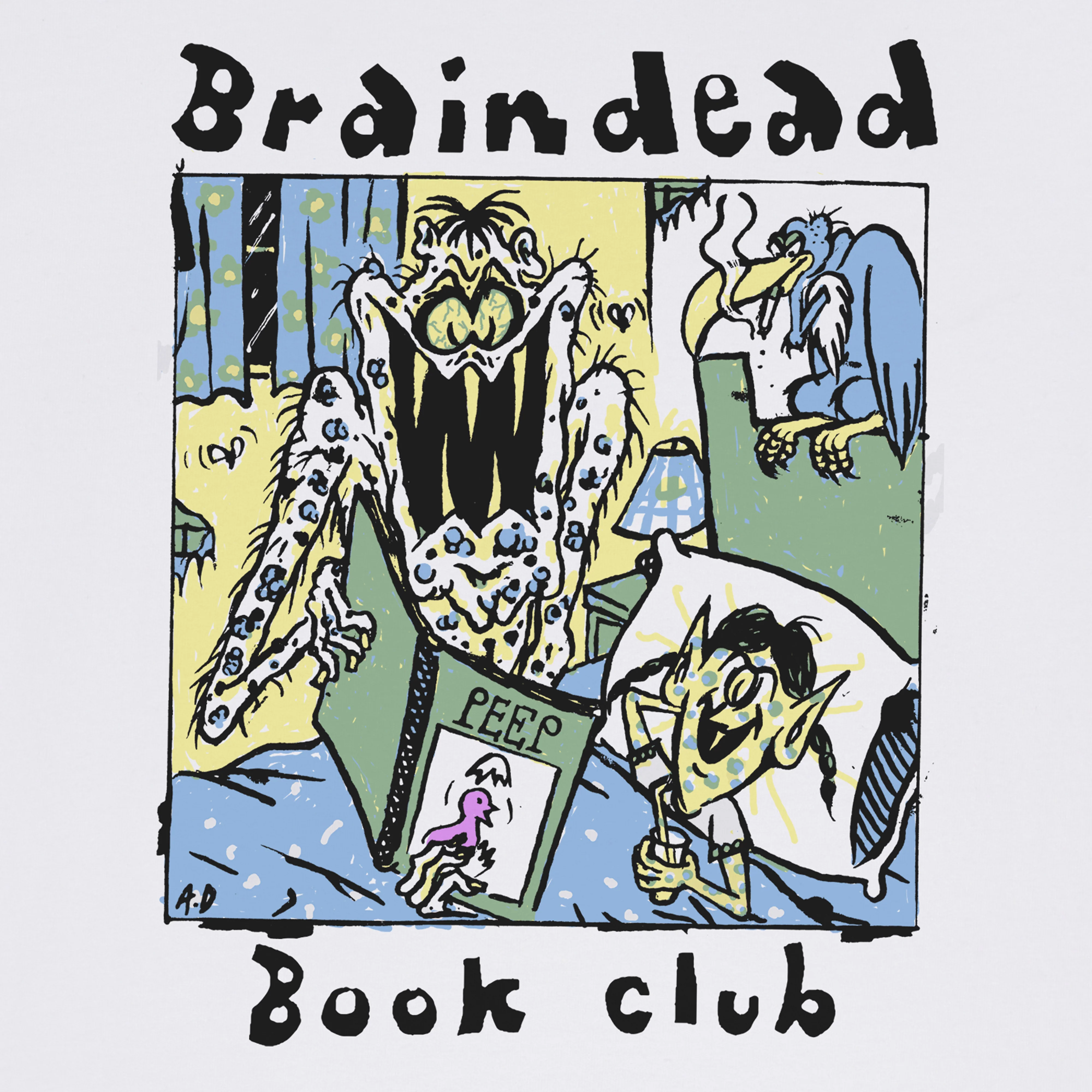 Brain Dead - Men's Book Club T-Shirt - (White) - Image 2