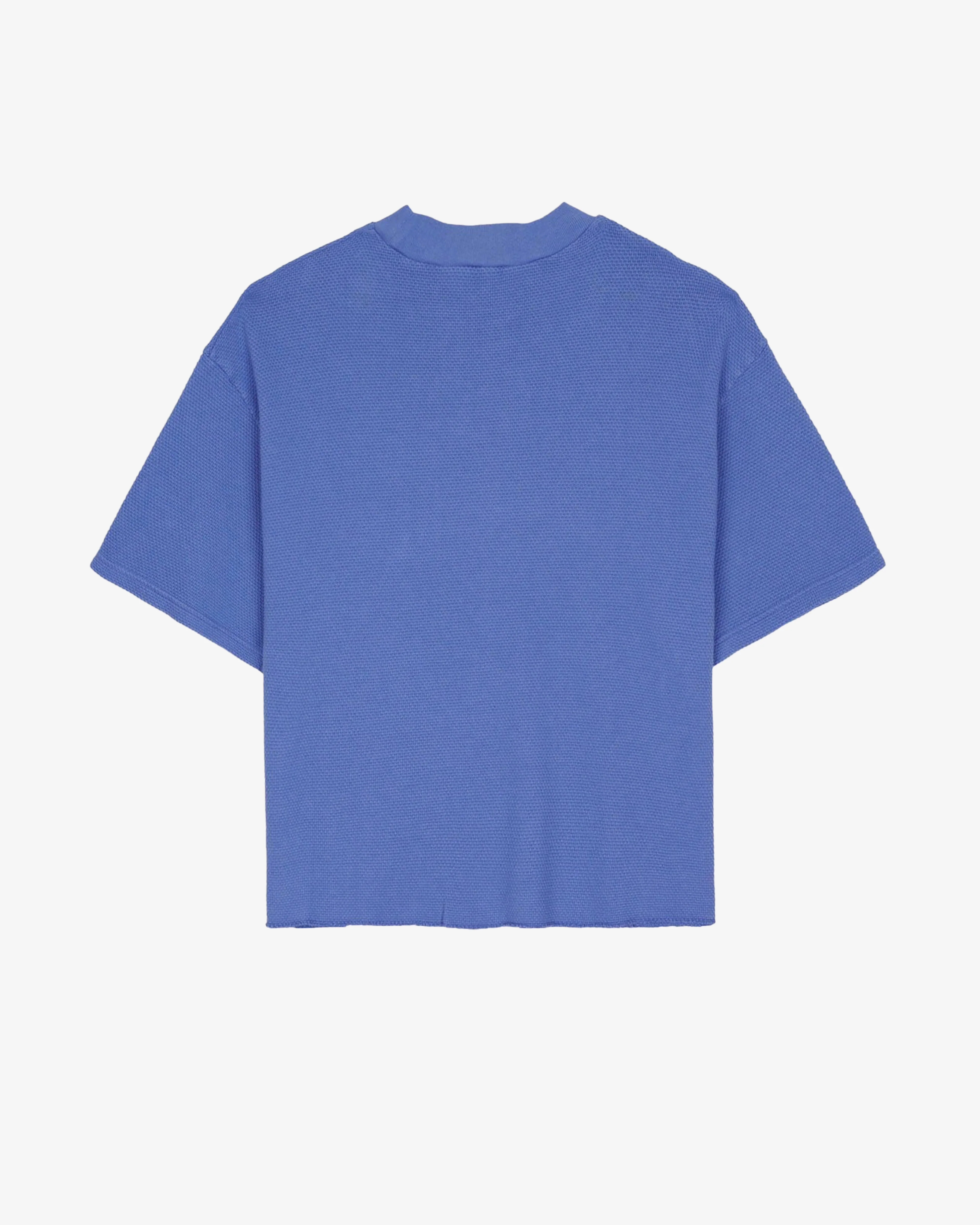 Brain Dead - Men's Boxy Thermal Mock Neck T-Shirt - (Blue) - Image 2