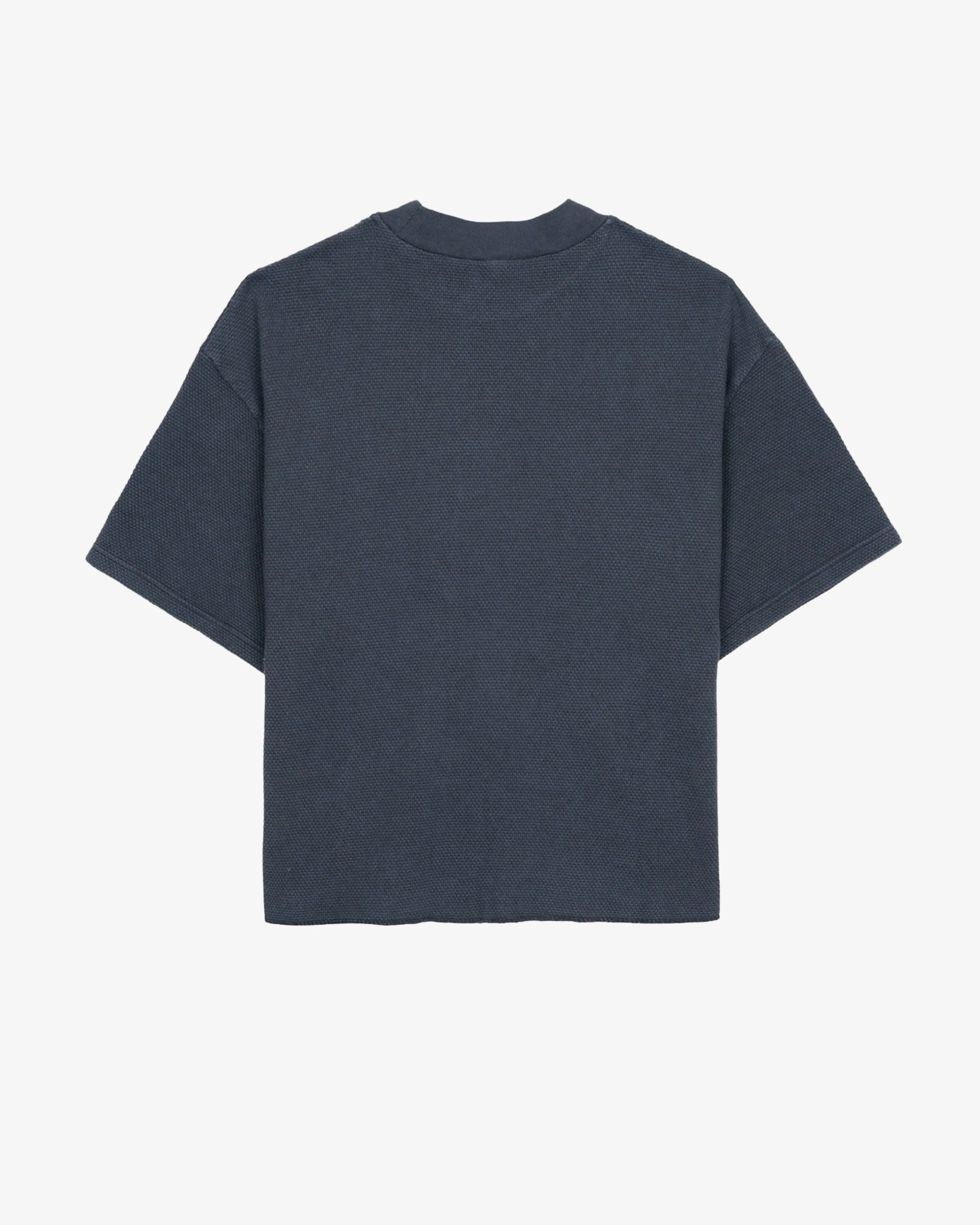 Brain Dead - Men's Boxy Thermal Mock Neck T-Shirt - (Slate) - Image 2