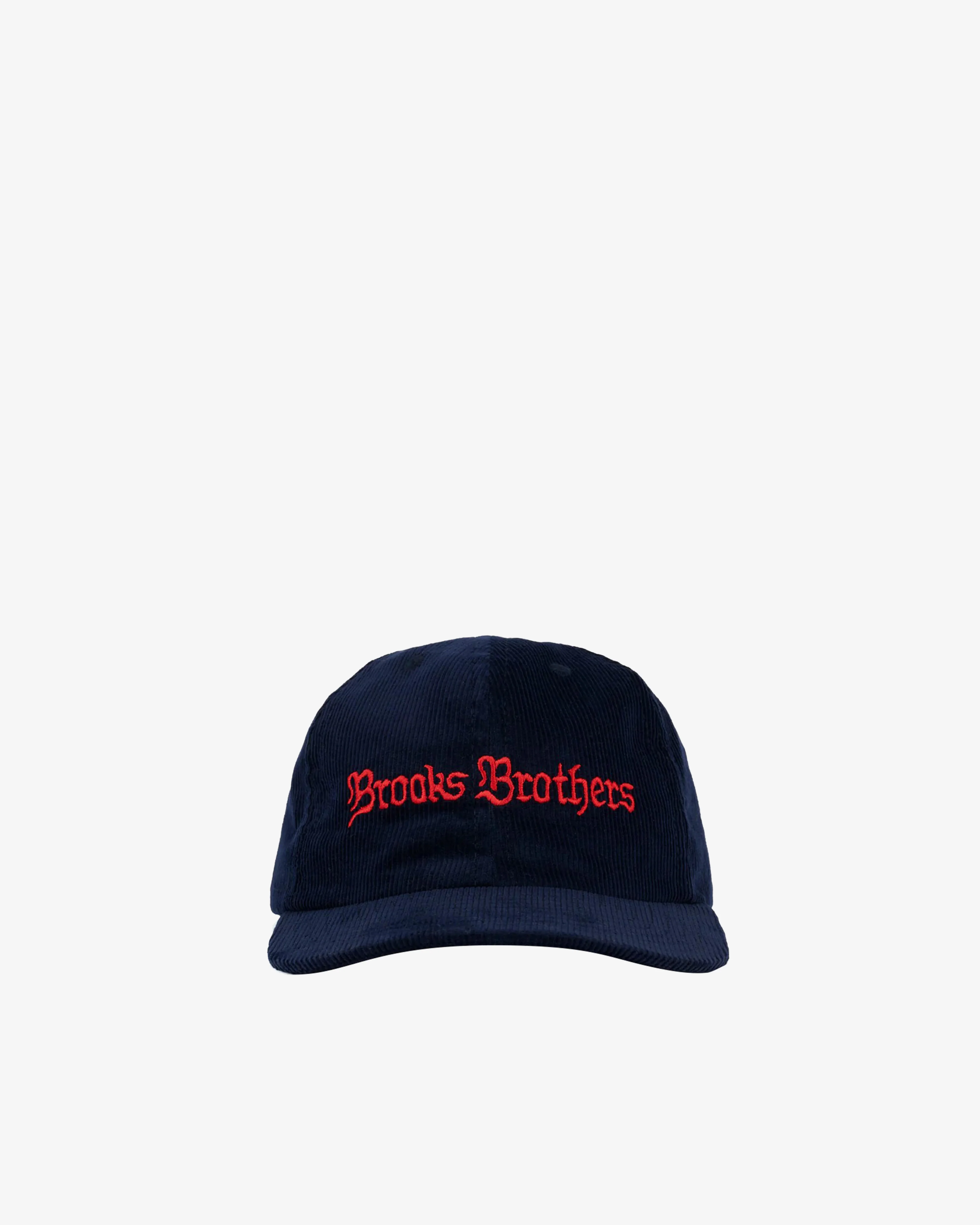 Brain Dead - Brooks Brothers Men's California 6 Panel Corduroy Hat - (Navy)