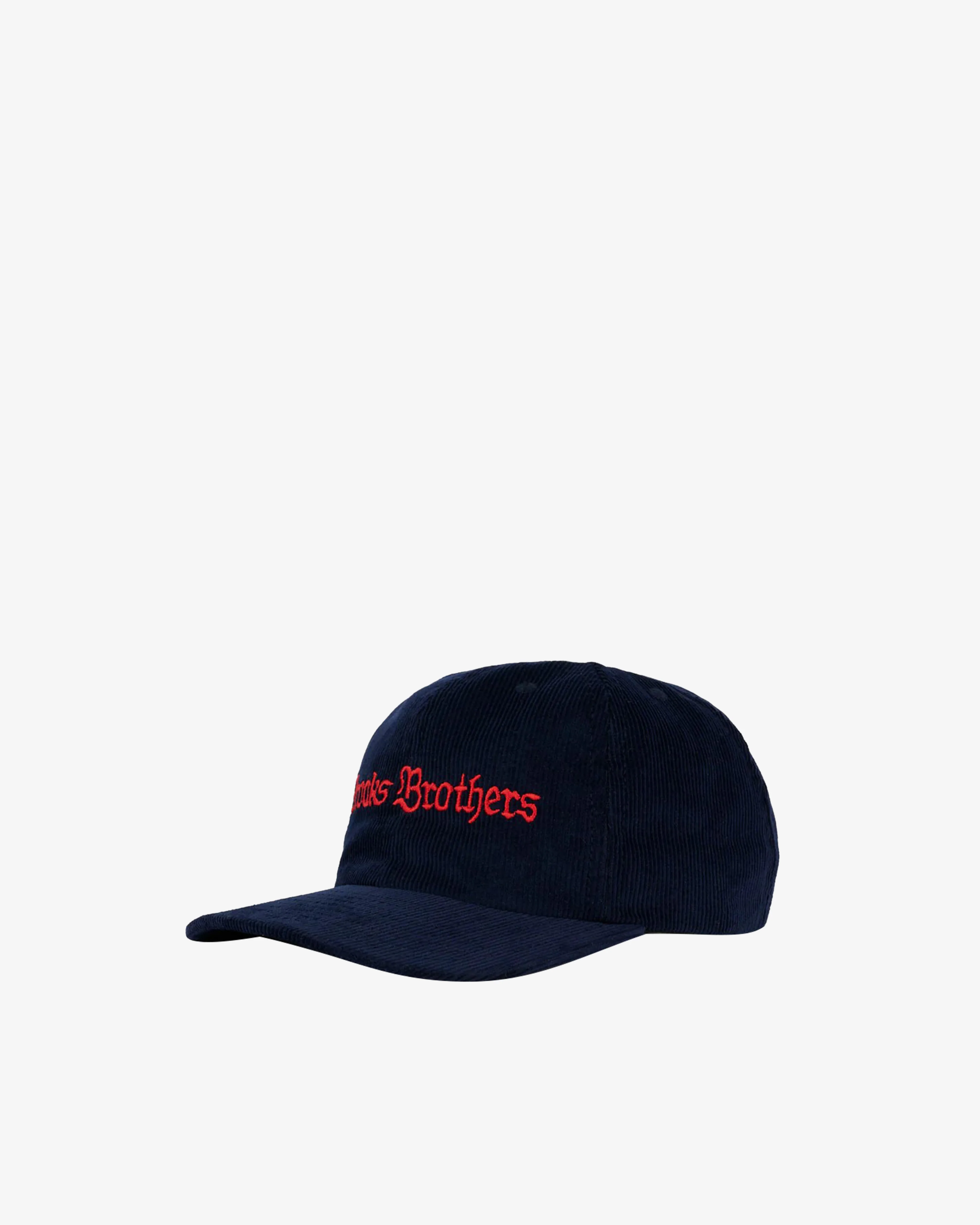 Brain Dead - Brooks Brothers Men's California 6 Panel Corduroy Hat - (Navy) - Image 2