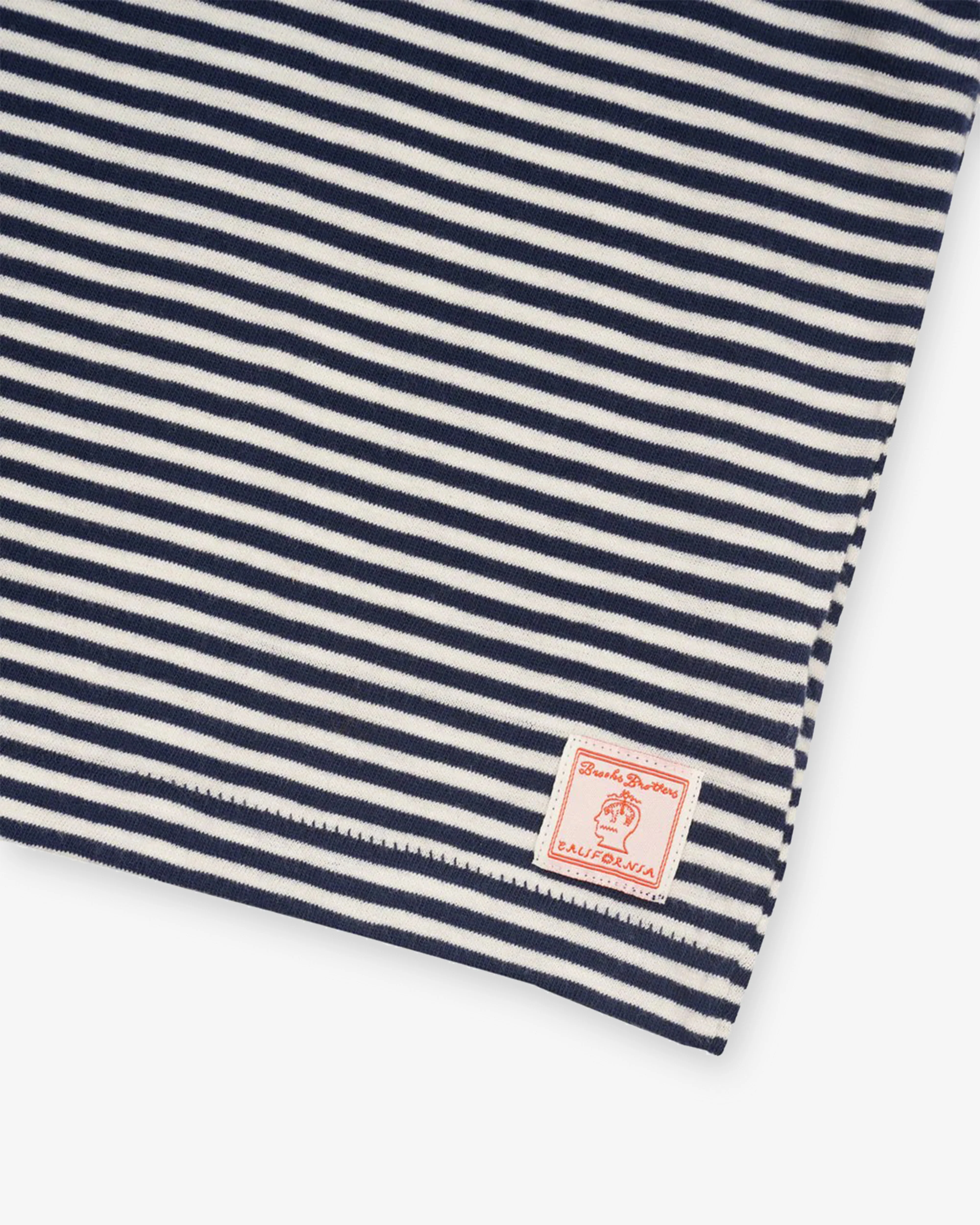 Brain Dead - Brooks Brothers Men's California Loose Knit Striped T-Shirt - (Navy) - Image 3