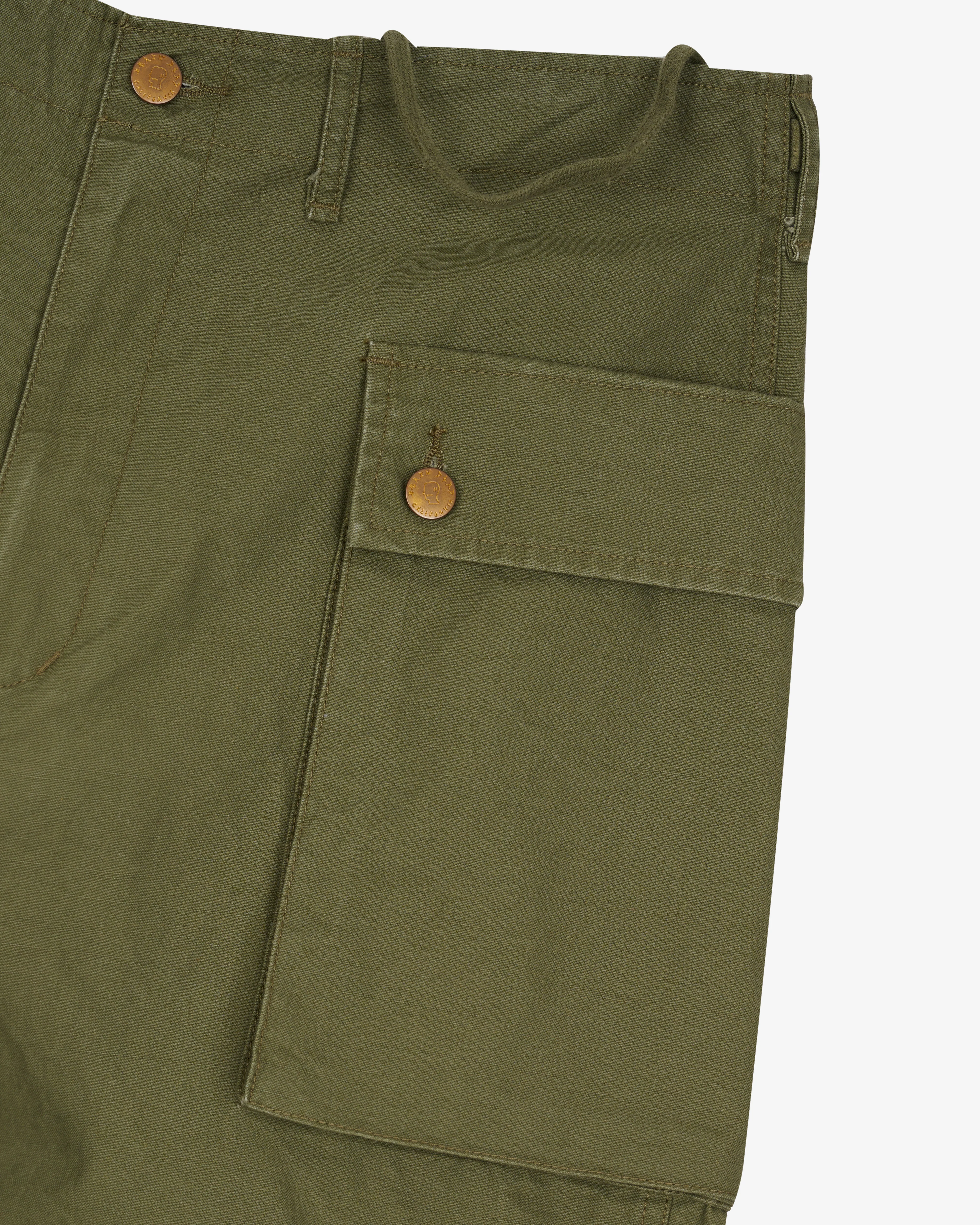Brain Dead - Men's Canvas Overpant - (Army) - Image 3