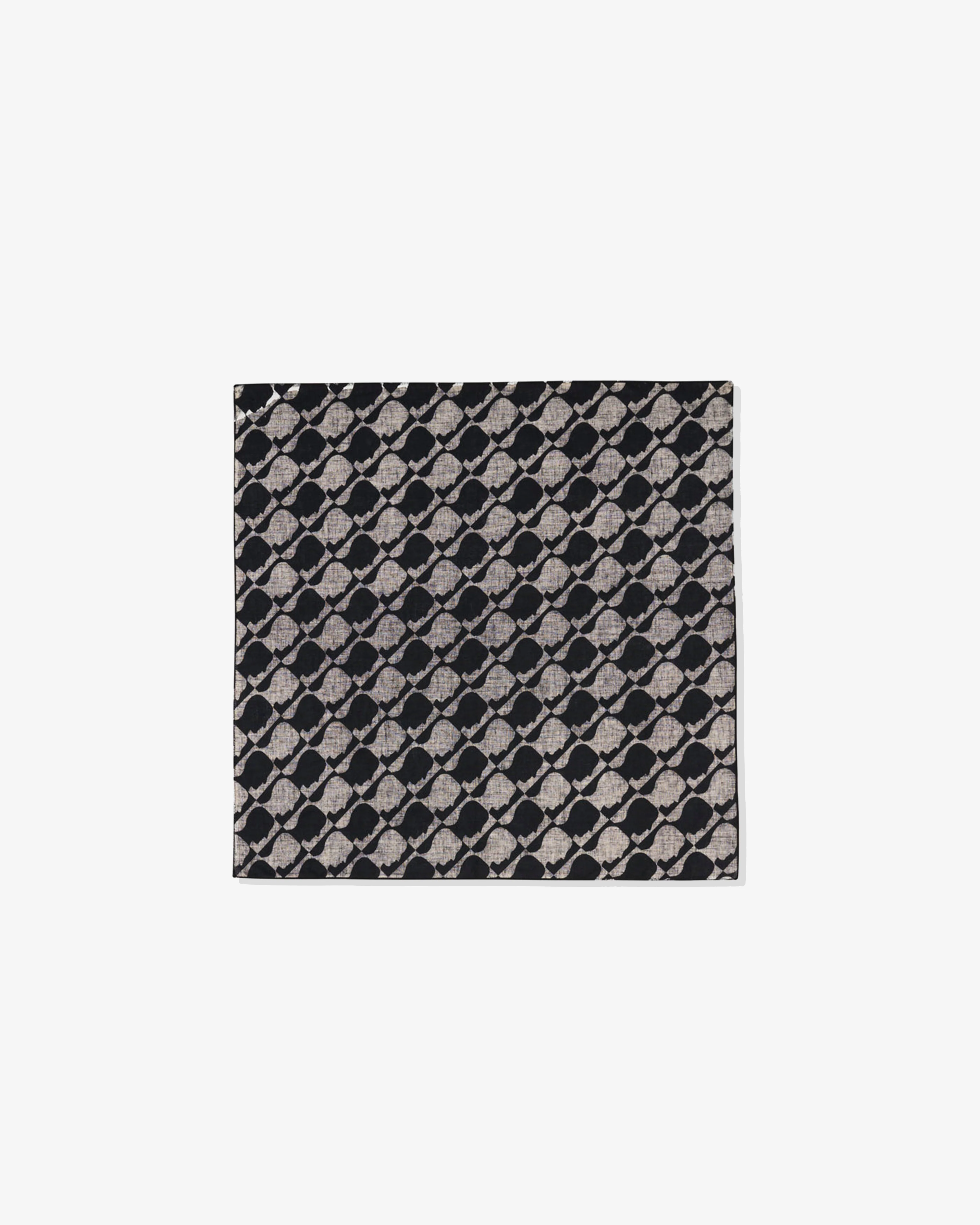 Brain Dead - Checkered Logohead Bandana - (Black) - Image 3