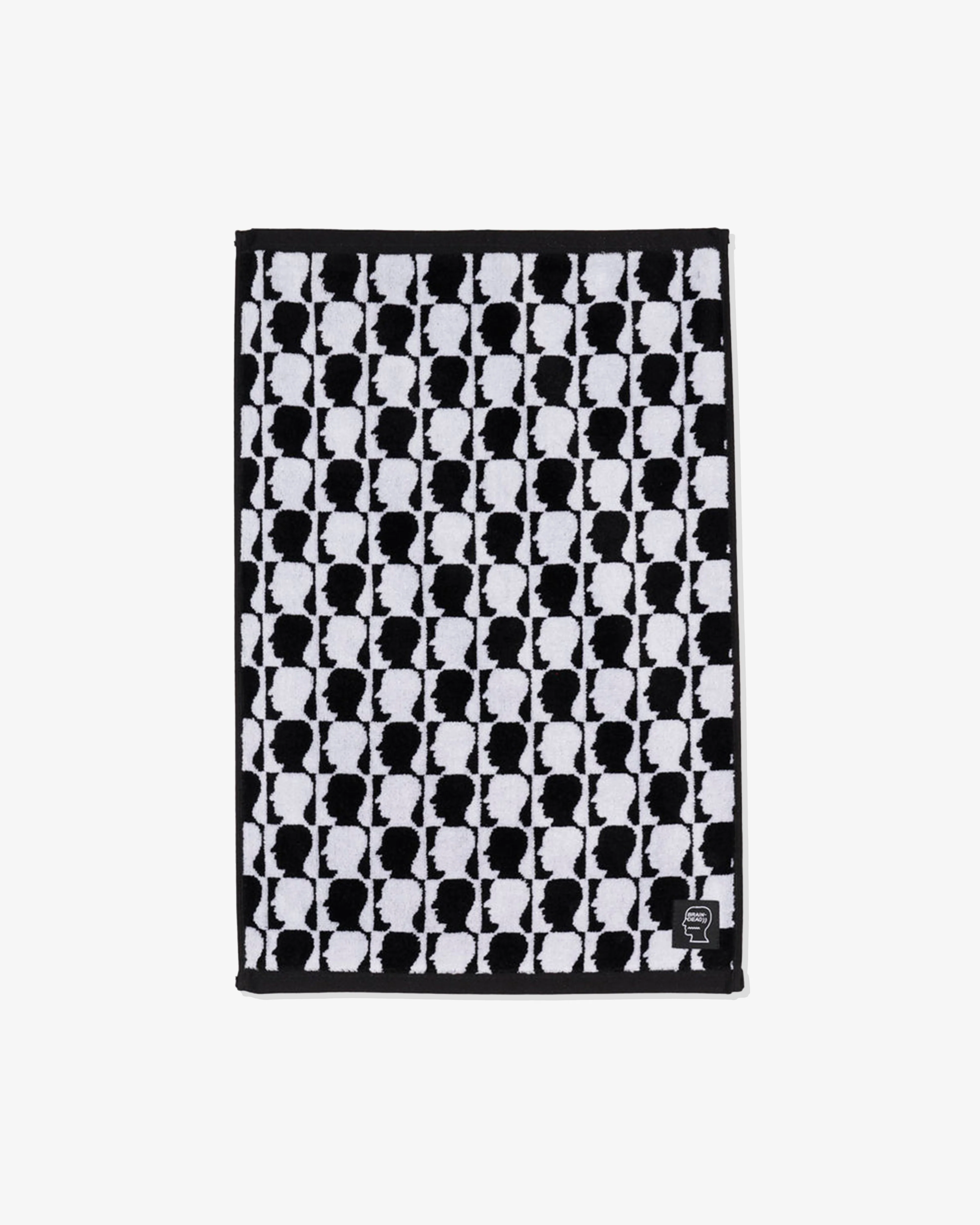 Brain Dead - Checkered Logohead Hand Towel - (Black)