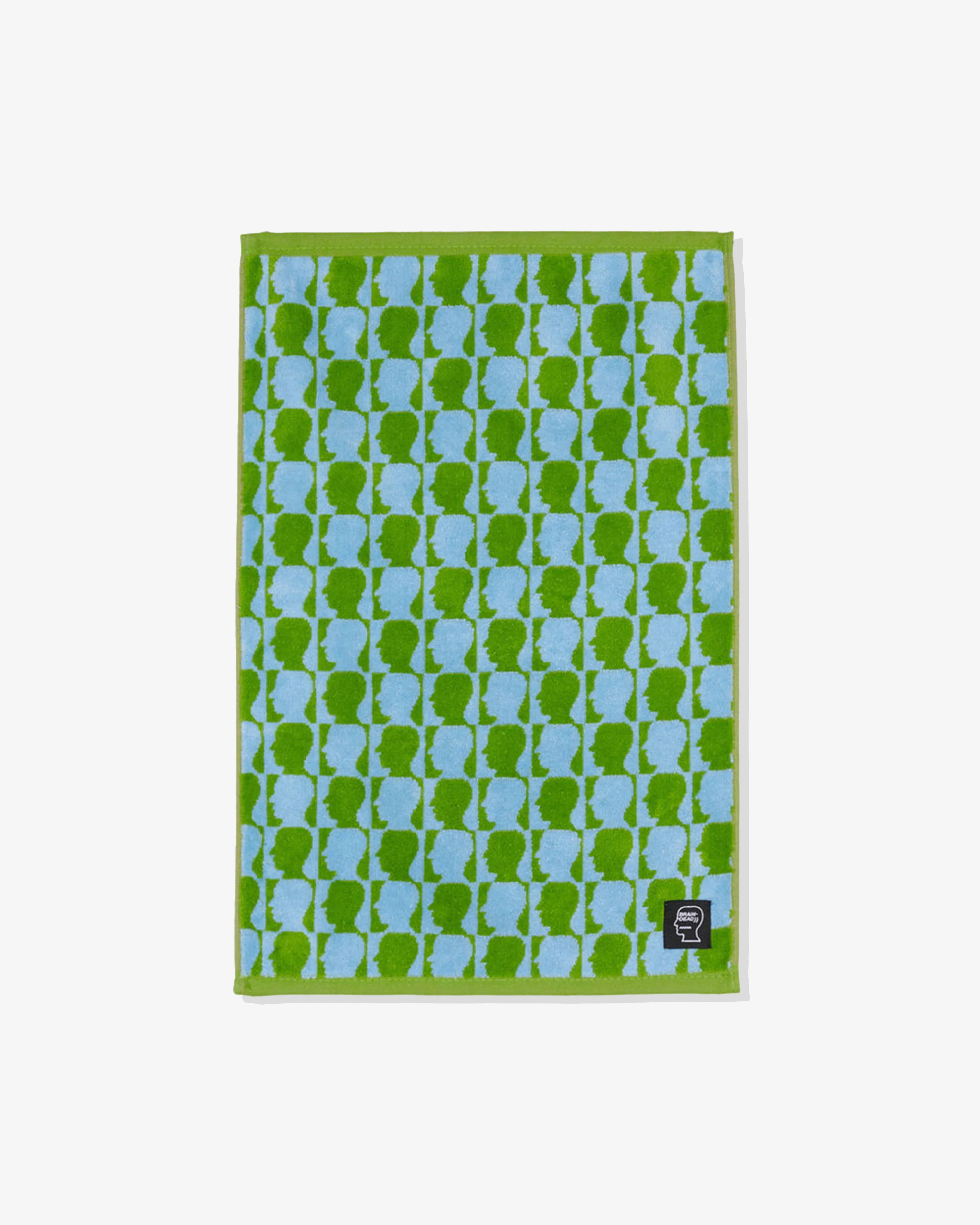 Brain Dead - Checkered Logohead Hand Towel - (Green)