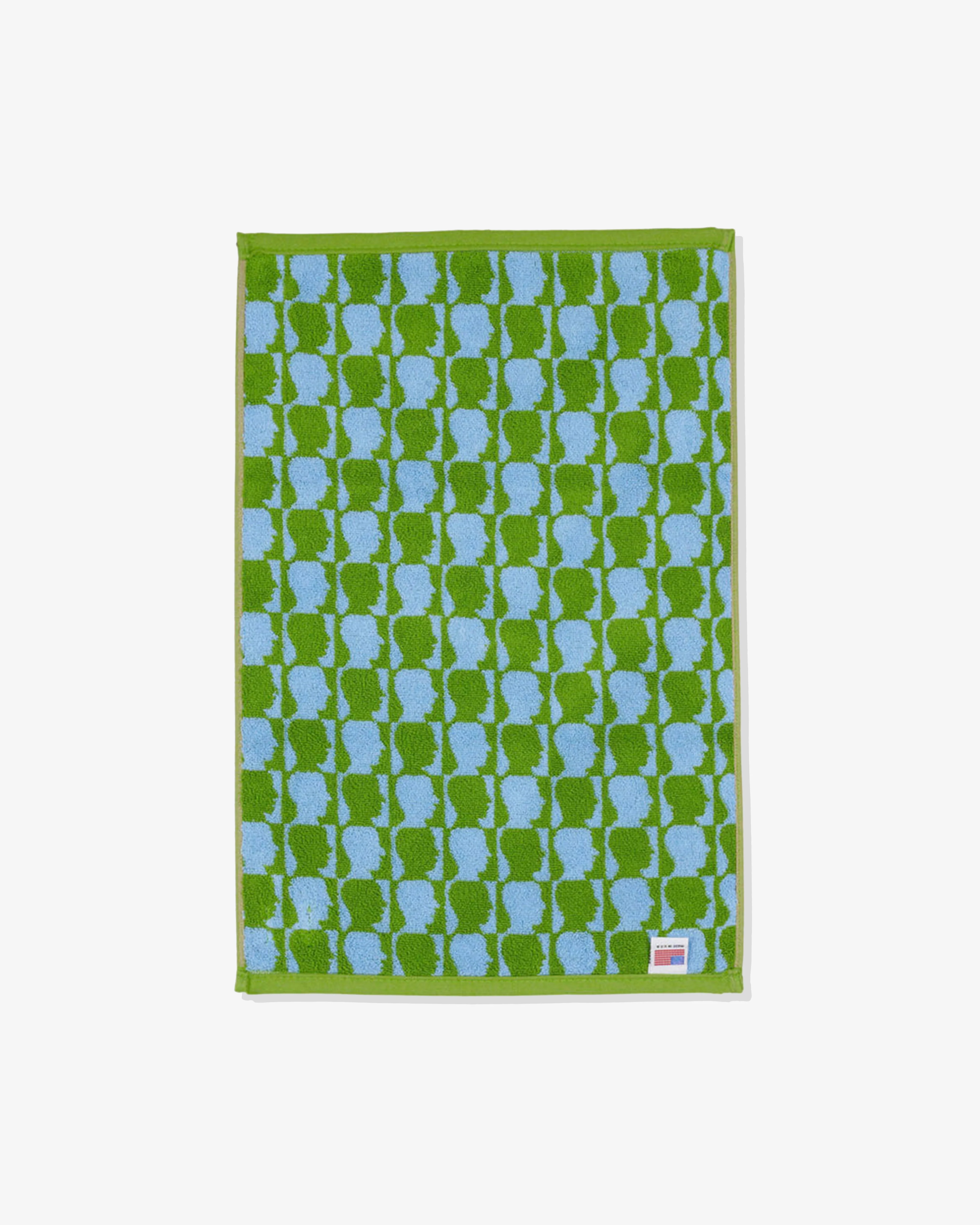 Brain Dead - Checkered Logohead Hand Towel - (Green) - Image 3