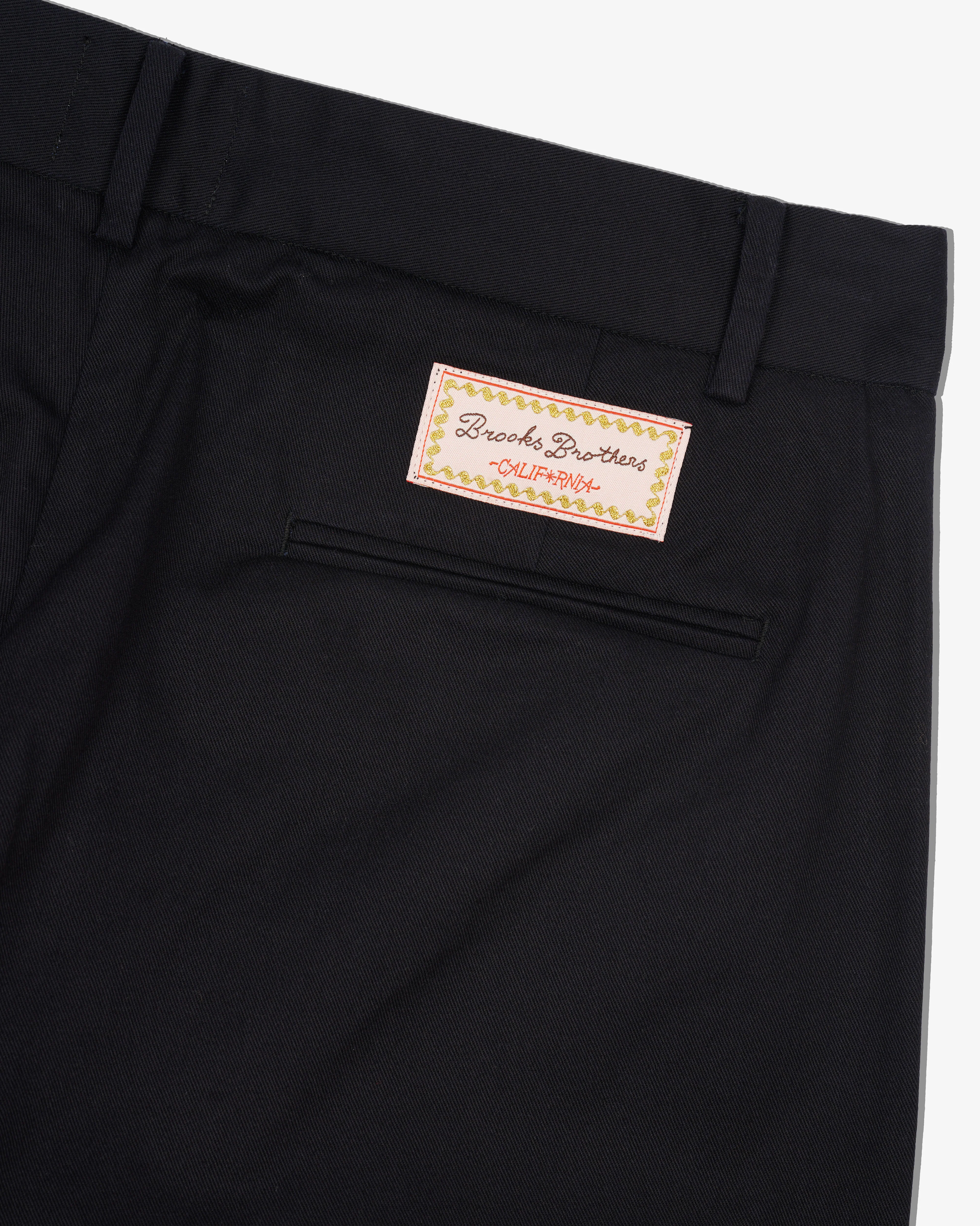 Brain Dead - Brooks Brothers Men's California Pleated Chino Trousers - (Black) - Image 4