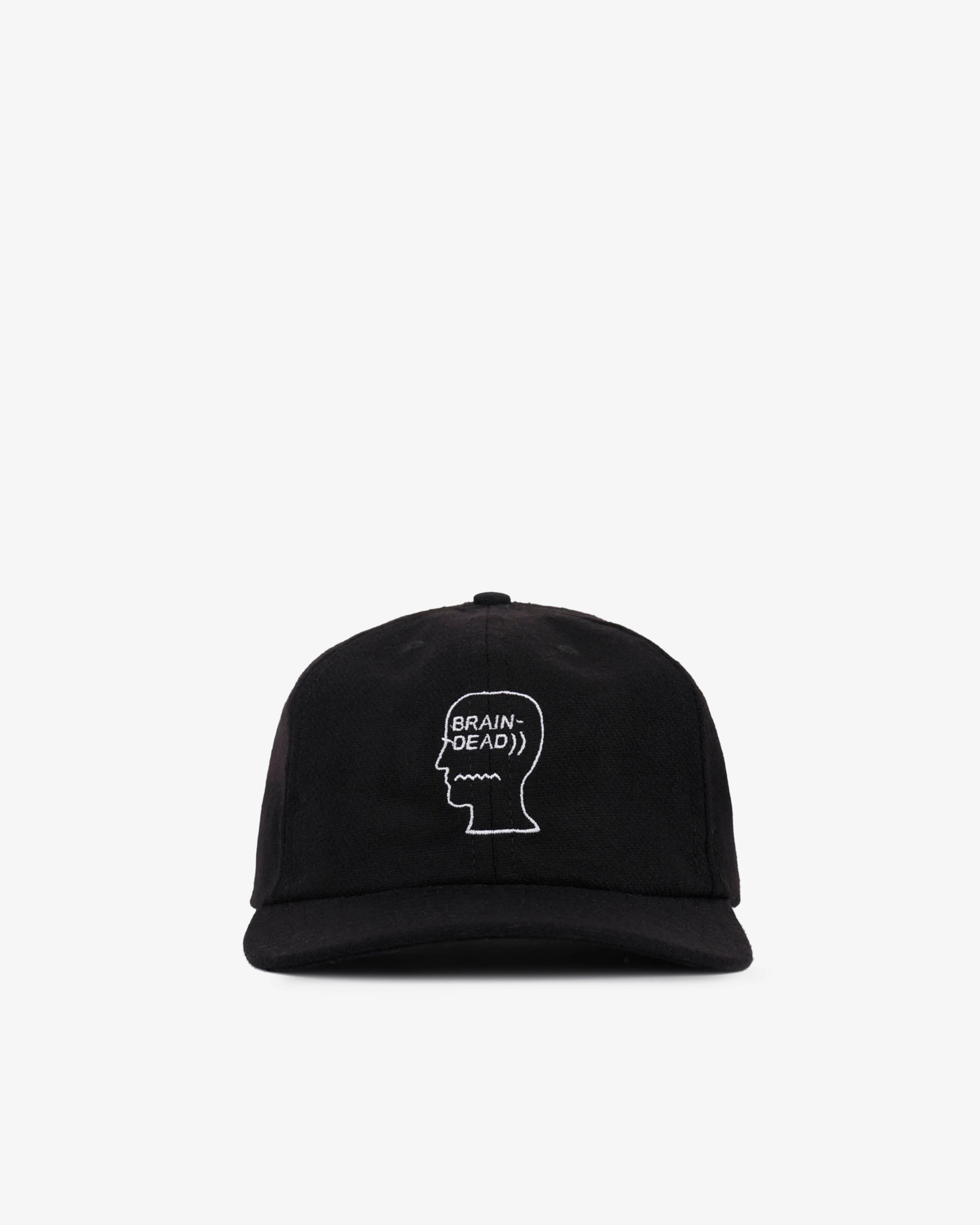 Brain Dead - Men's Flannel Logohead 6 Panel Hat - (Black)