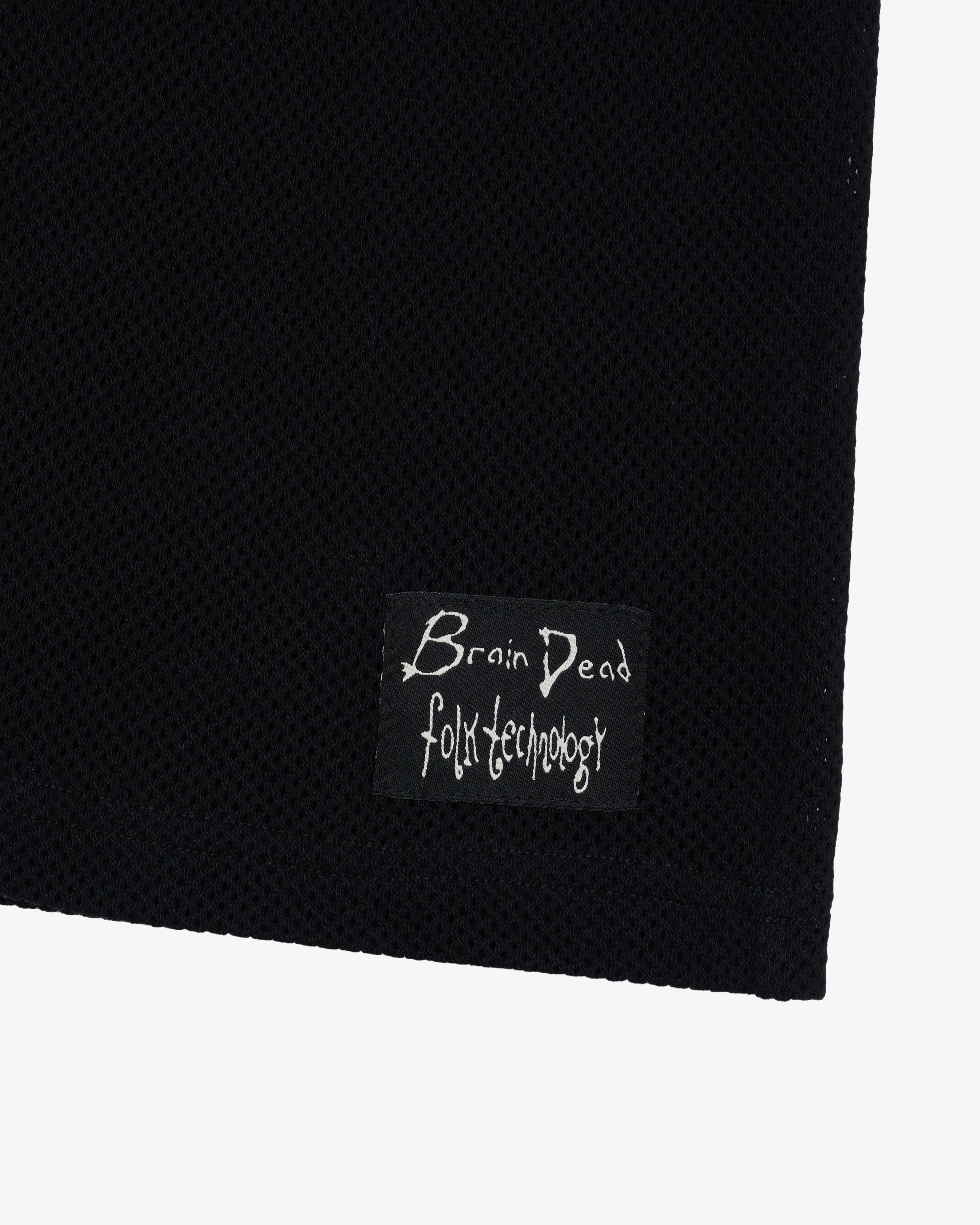 Brain Dead - Men's Folk Technology Mesh T-shirt - (Black) - Image 3