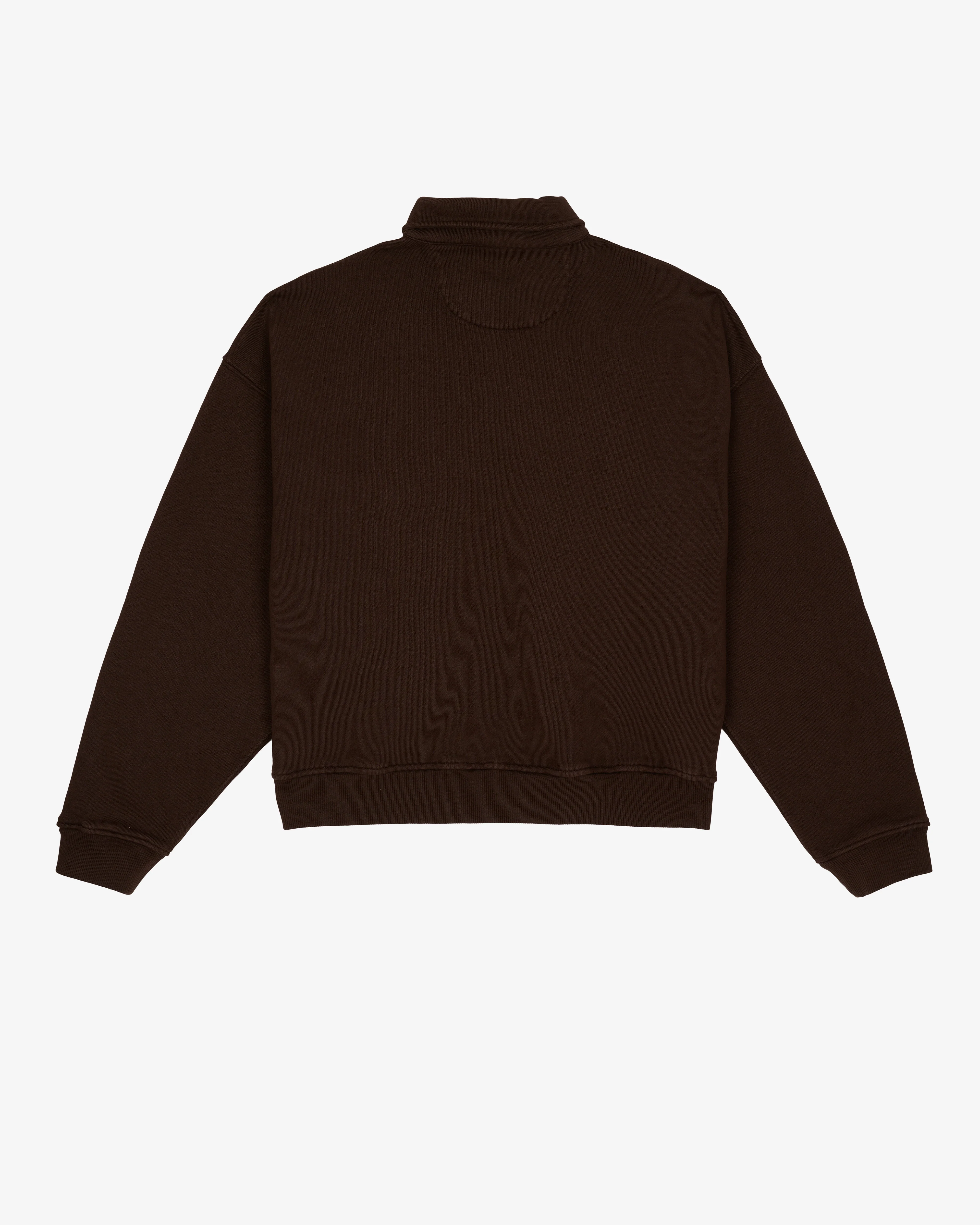 Brain Dead - Men's Half Zip Collared Sweatshirt - (Brown) - Image 2