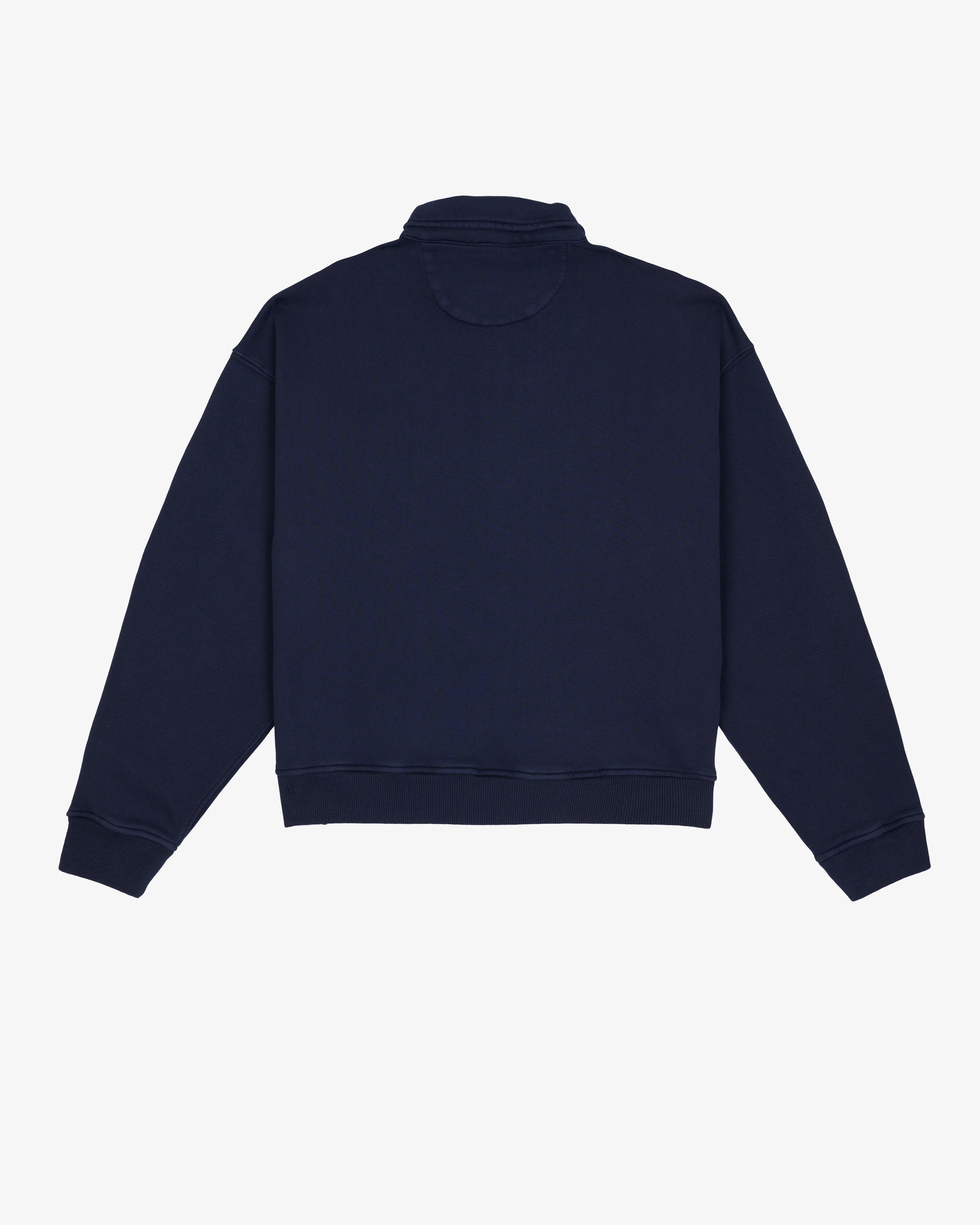 Brain Dead - Men's Half Zip Collared Sweatshirt - (Midnight) - Image 2