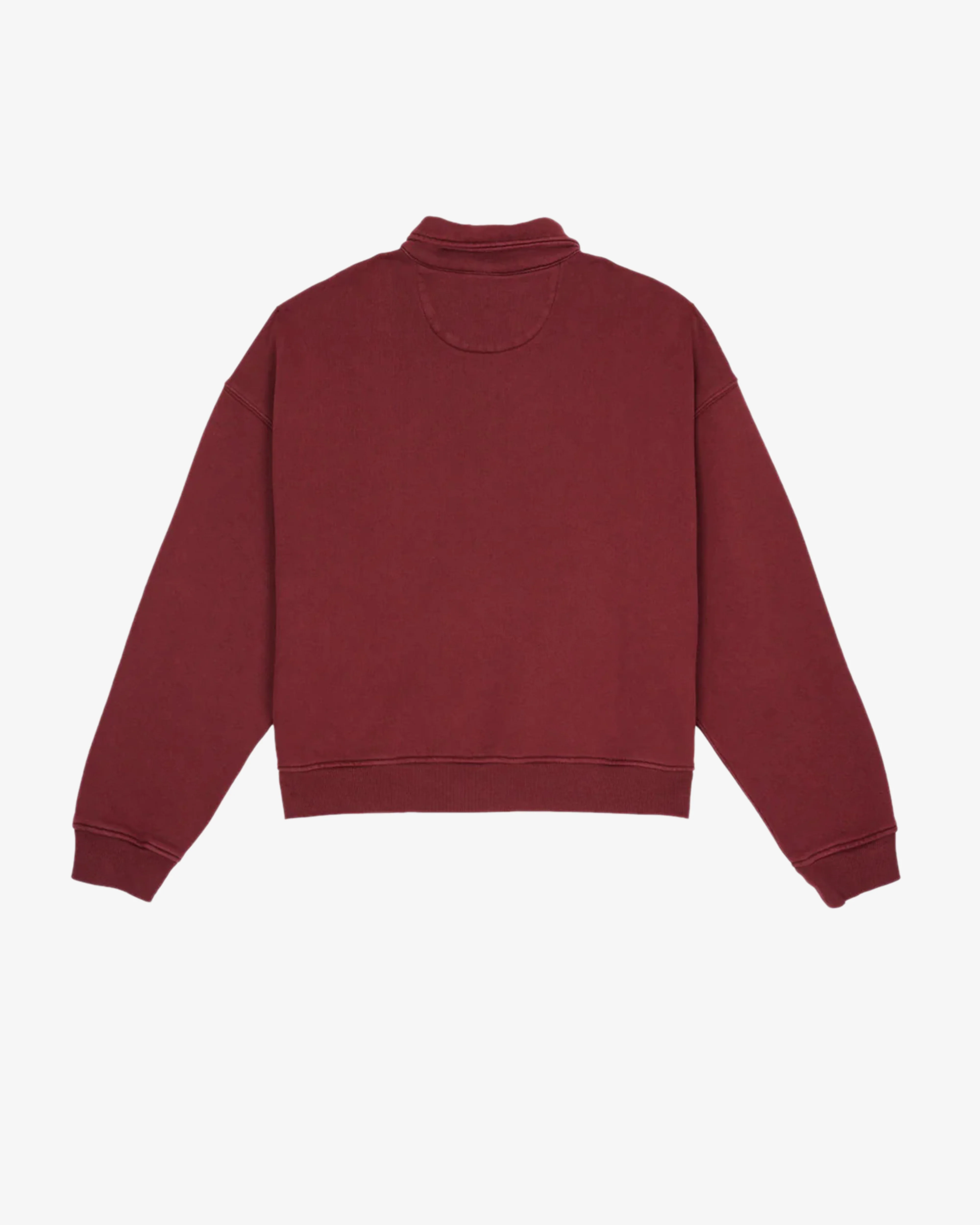 Brain Dead - Men's Half Zip Collared Sweatshirt - (Wine) - Image 2