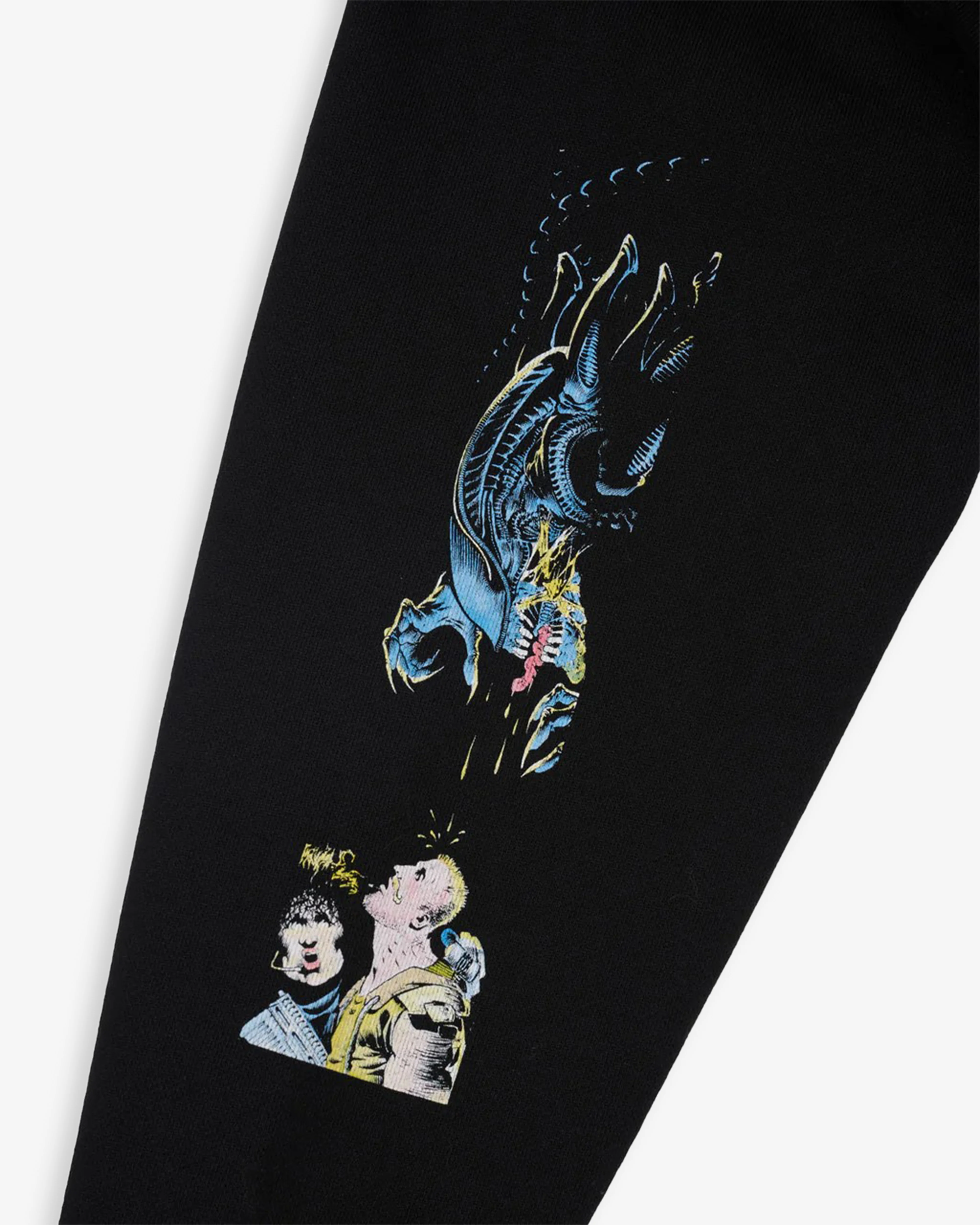 Brain Dead x Aliens - Men's Hoodie - (Black) - Image 4