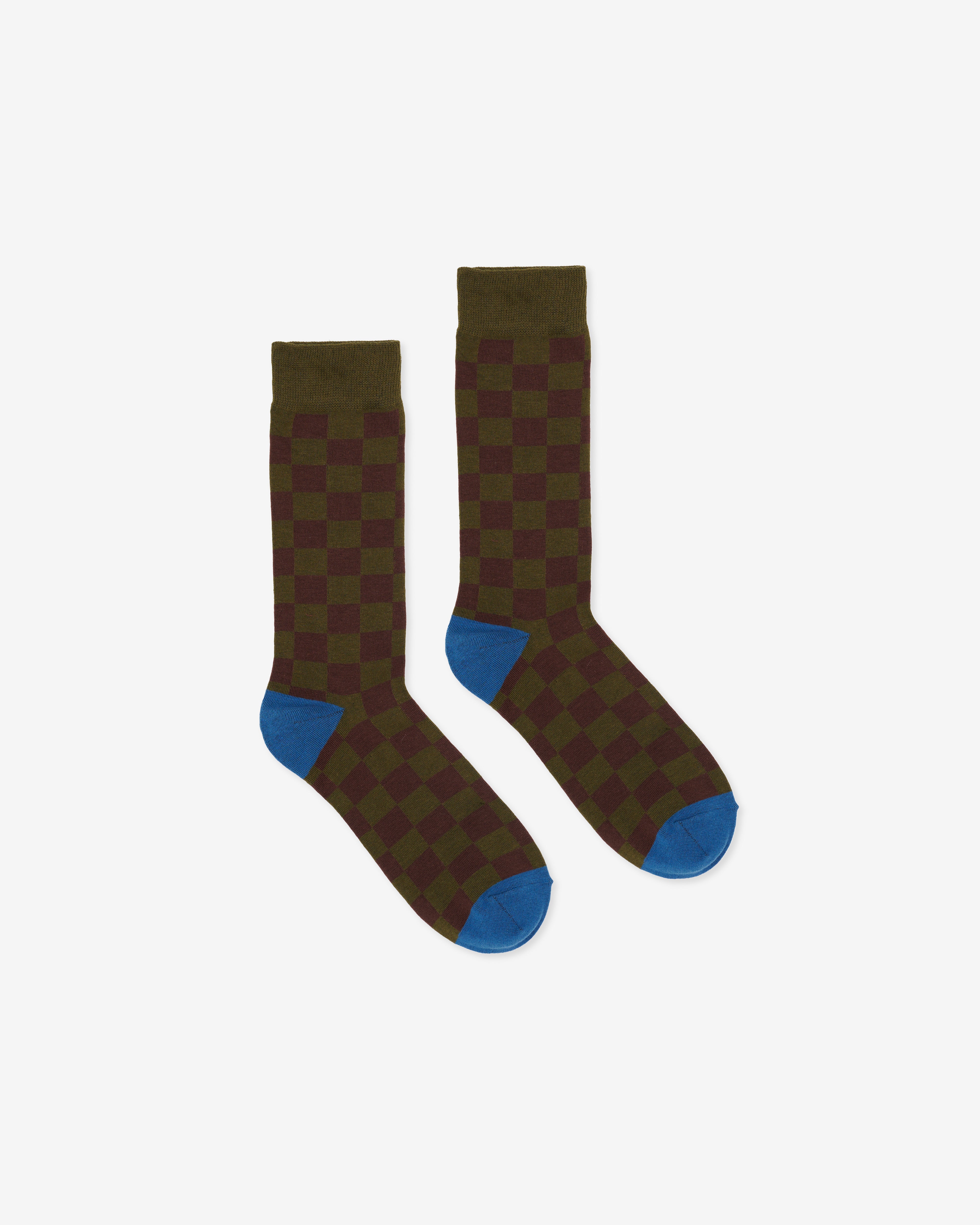 Brain Dead - Logohead Dress Socks - (Checker Red)