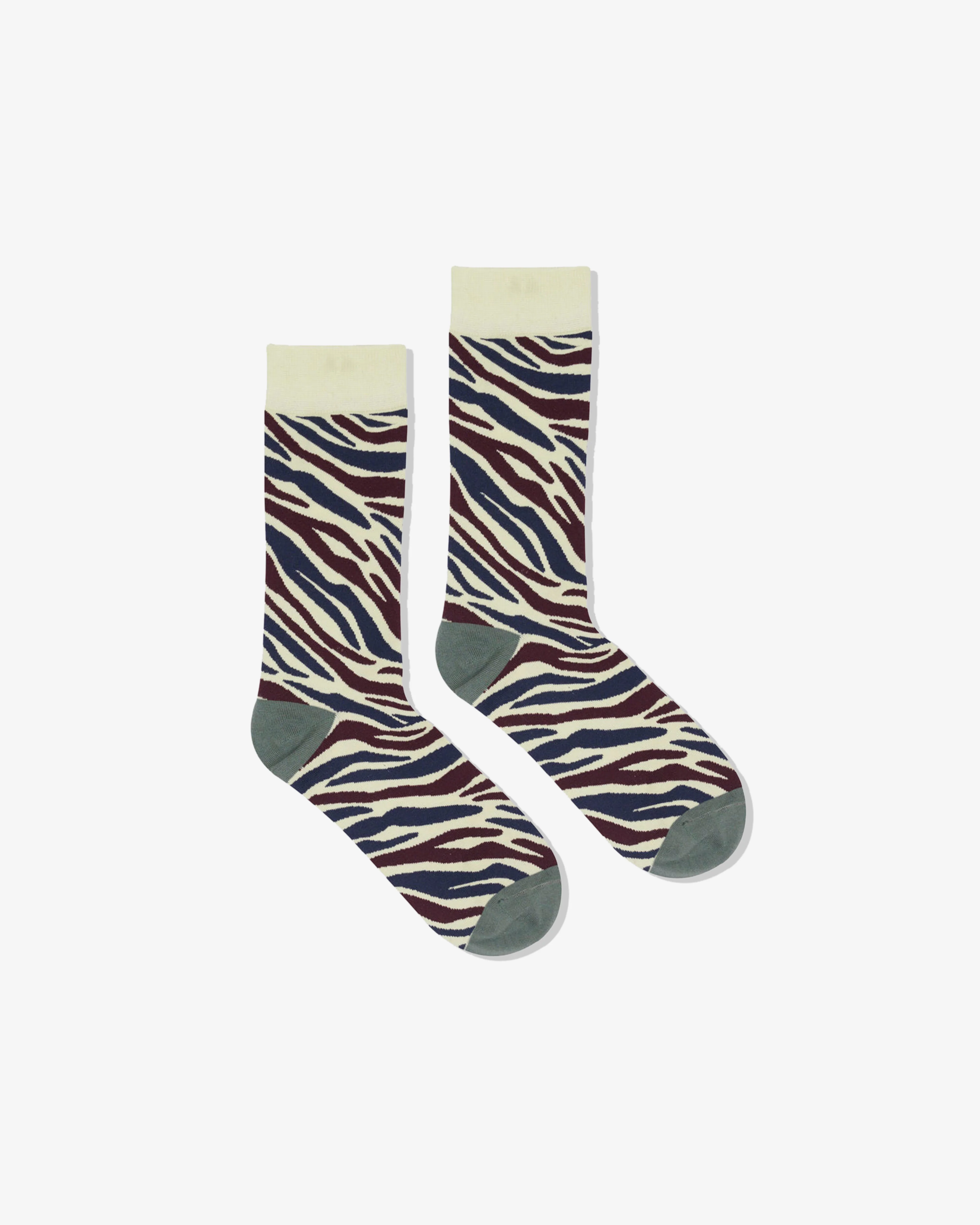 Brain Dead - Men's Logohead Dress Socks - (Multi Zebra)