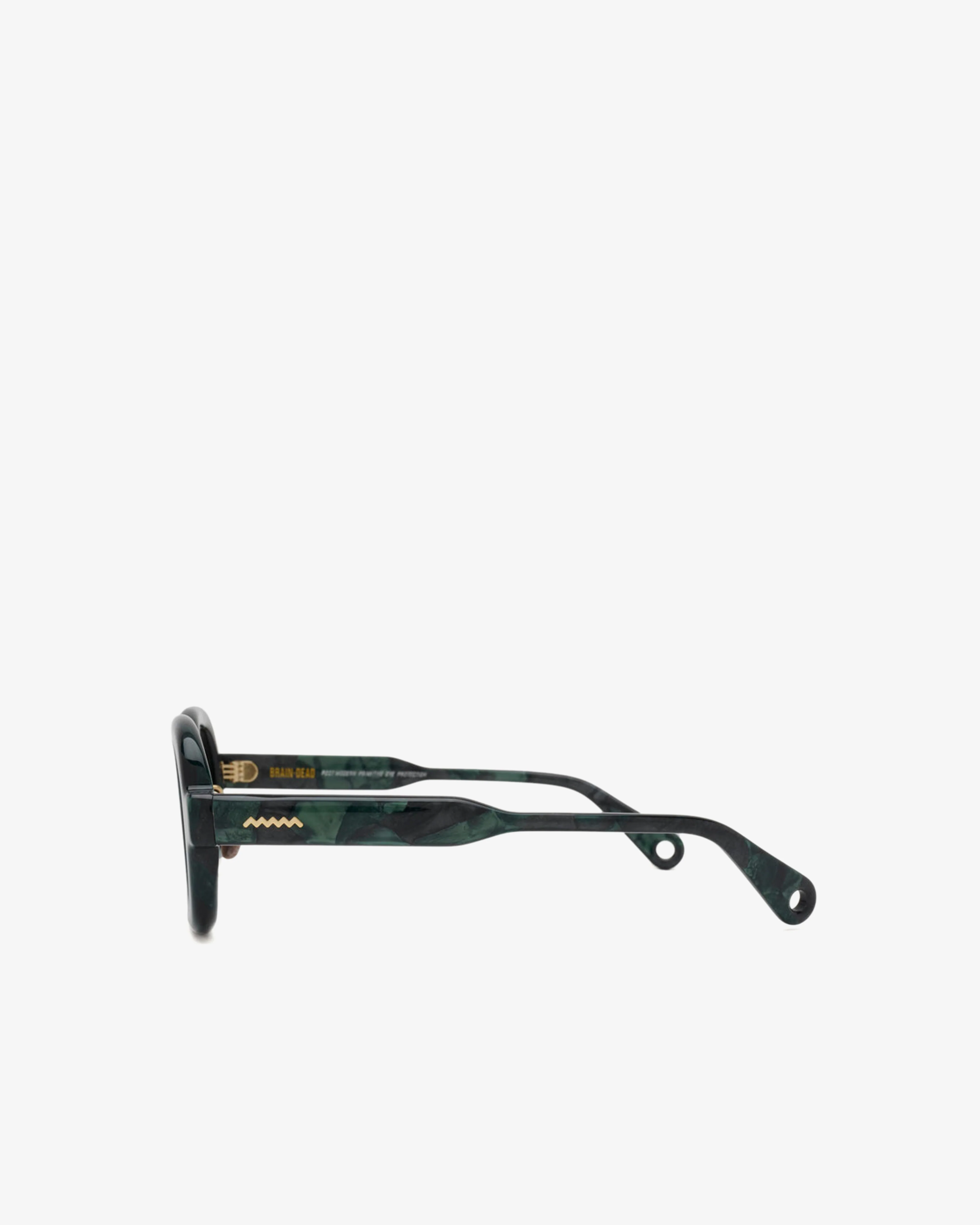Brain Dead - Newman Post Modern Primitive Eye Protection Sunglasses - (Green/Pearl) - Image 2