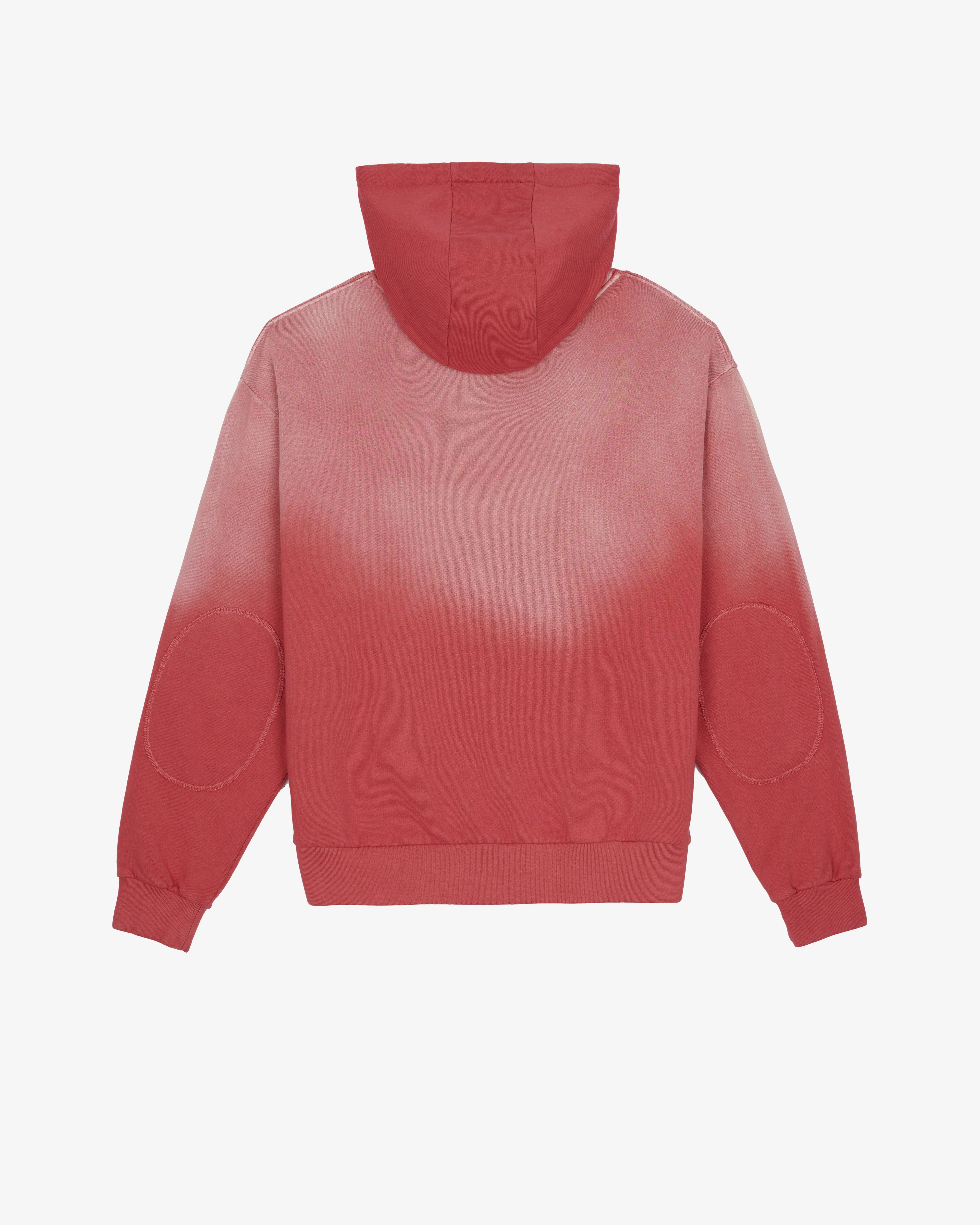 Brain Dead - Men's Padded Elbow Zip-Up Hoodie - (Brick) - Image 2