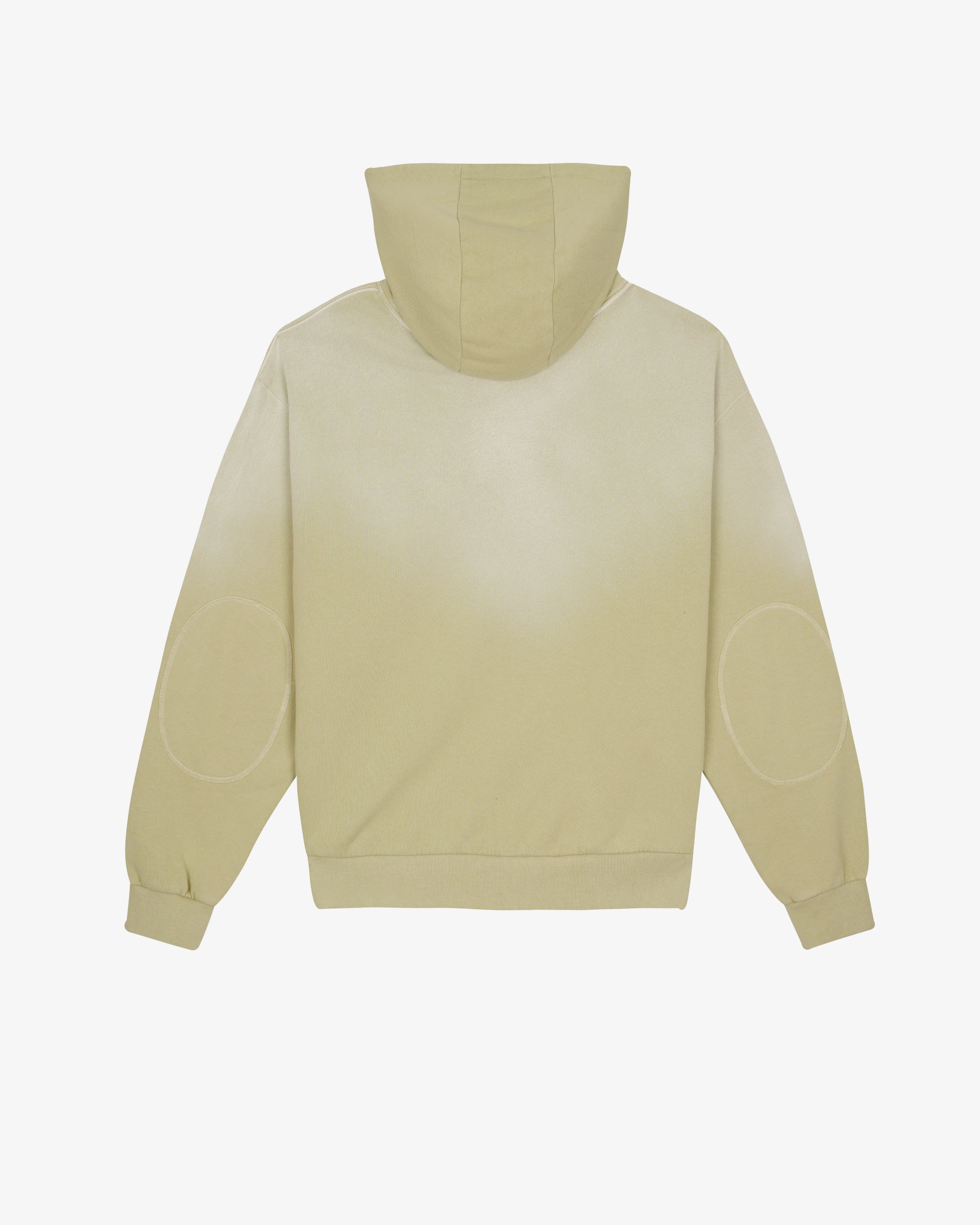 Brain Dead - Men's Padded Elbow Zip-Up Hoodie - (Sand) - Image 2