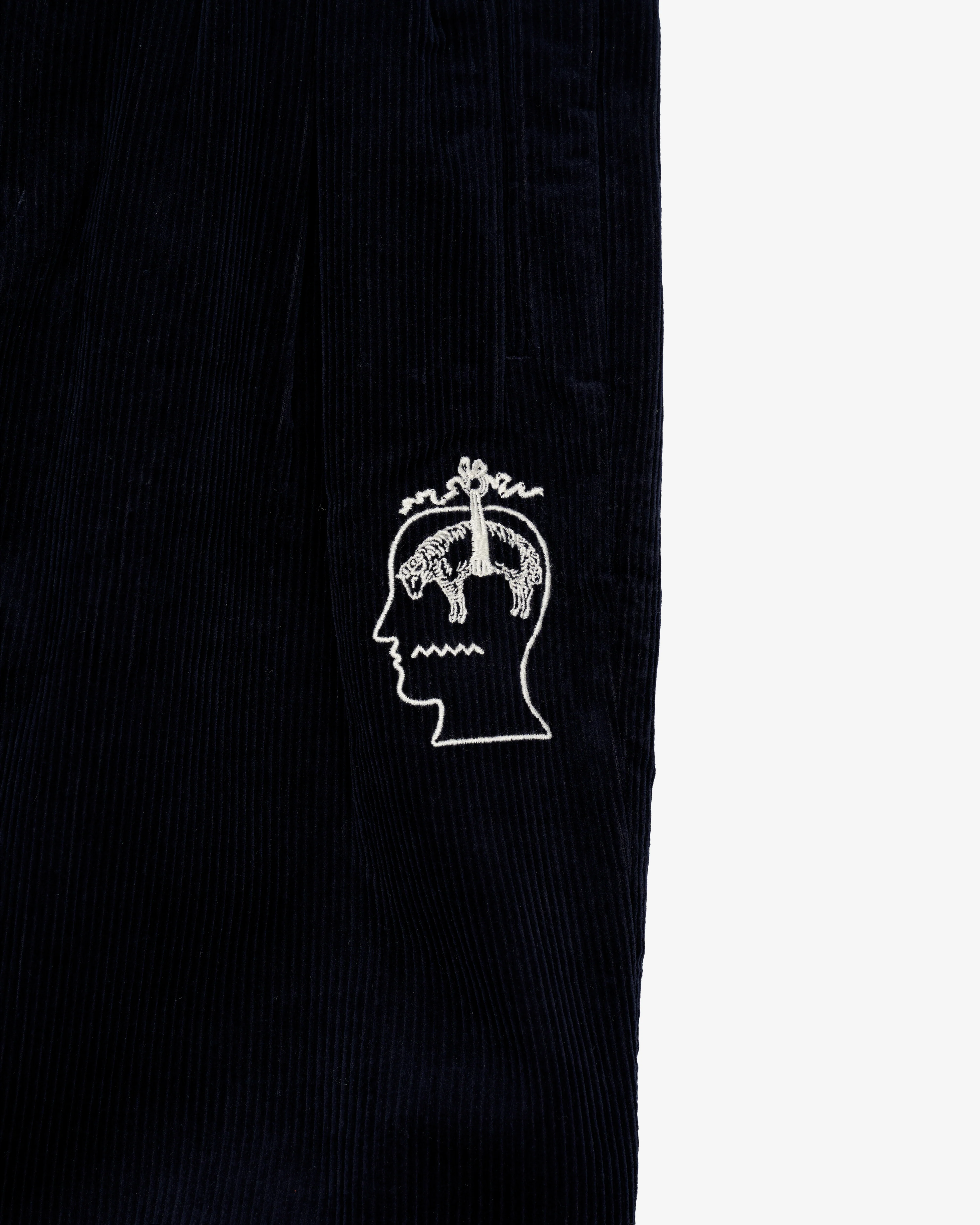 Brain Dead - Men's Brooks Brothers California Pleated Corduroy Trouser - (Midnight Blue) - Image 3