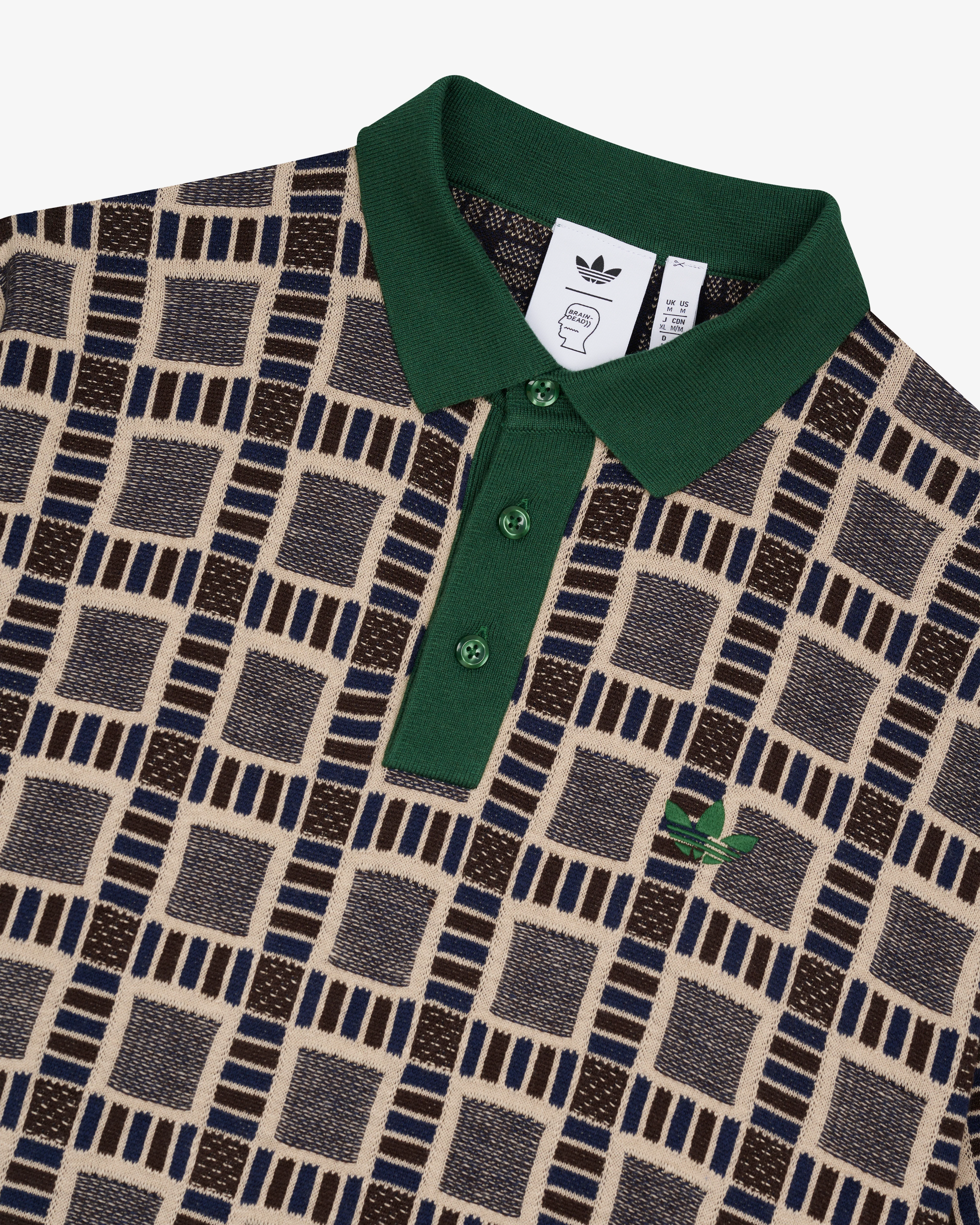 Brain Dead x Adidas - Men's Polo Shirt - (Brown/Multi) - Image 3