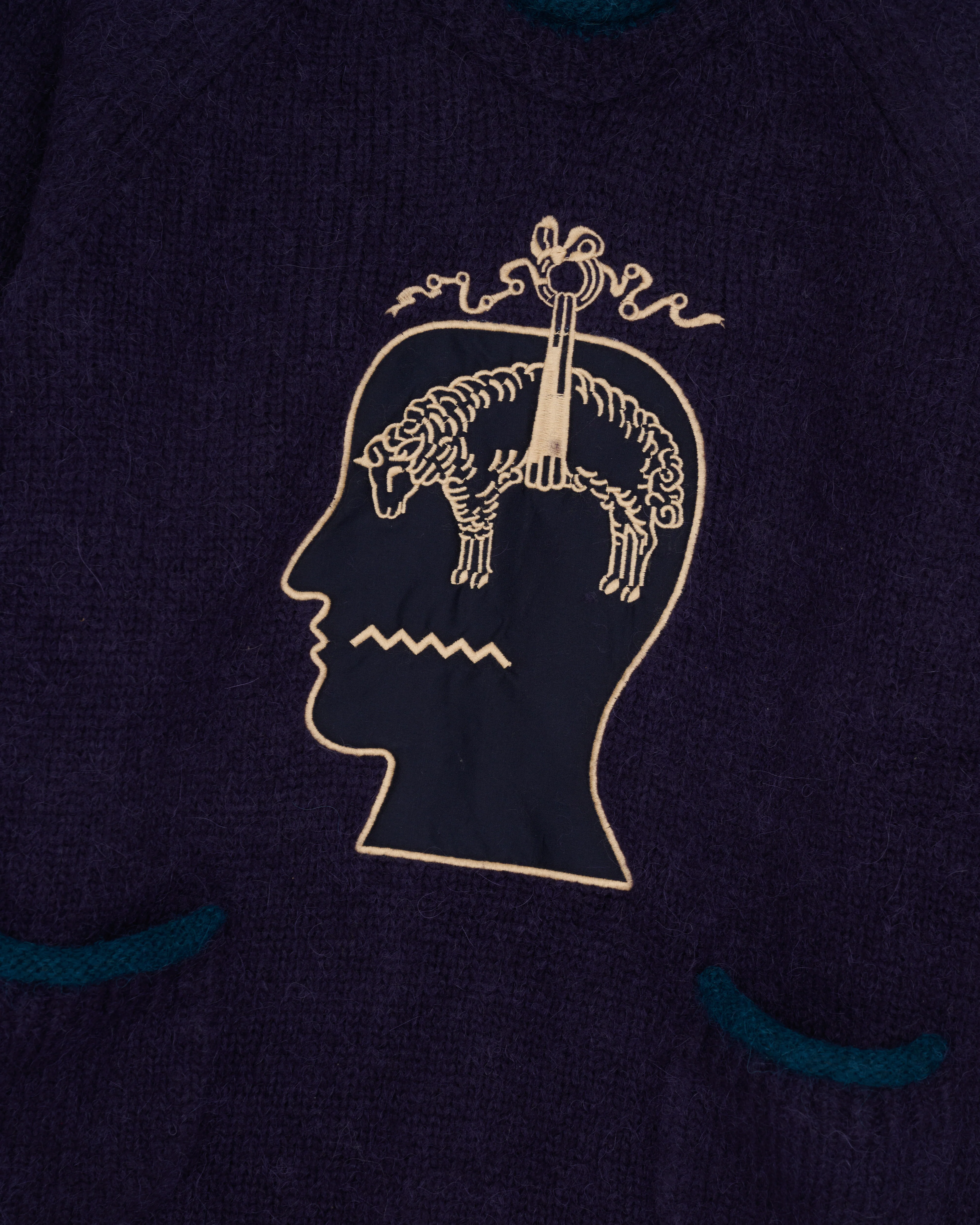Brain Dead - Men's Brooks Brothers California Rolled Neck Sweater - (Navy) - Image 3