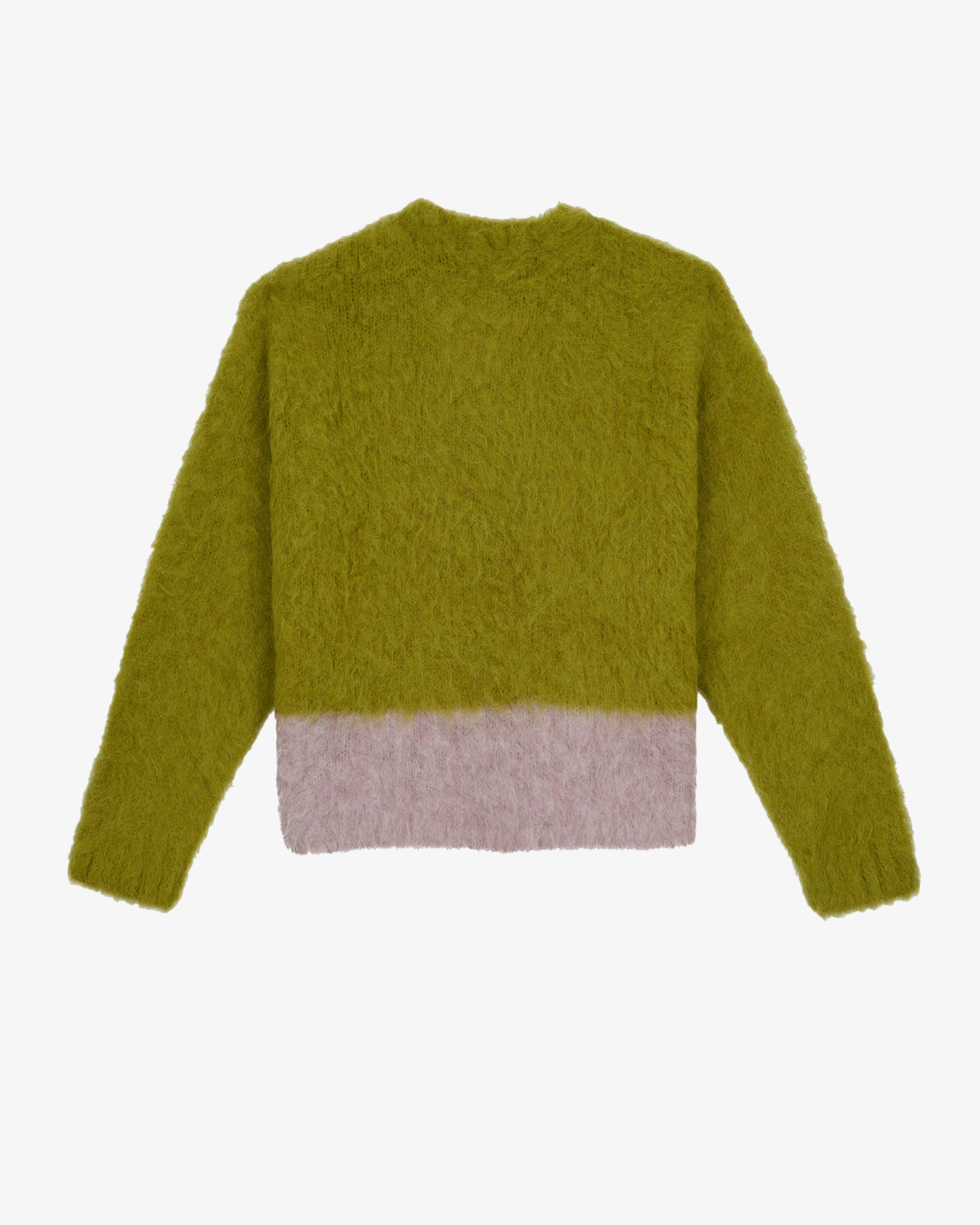 Brain Dead - Men's Super Hairy Boxy Knit Sweater - (Lime) - Image 2