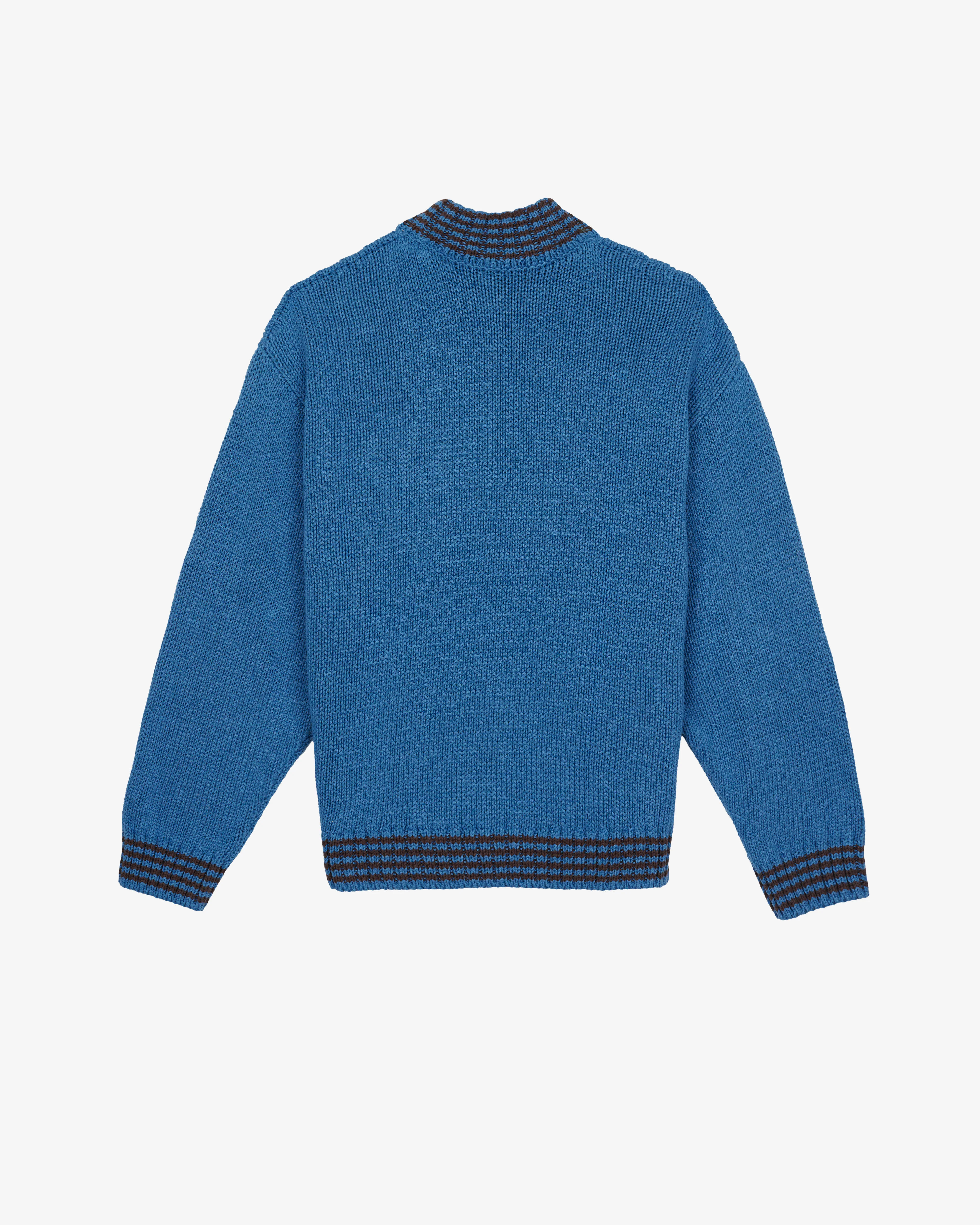 Brain Dead - Men's Turtle Neck Sweater -(Blue) - Image 2